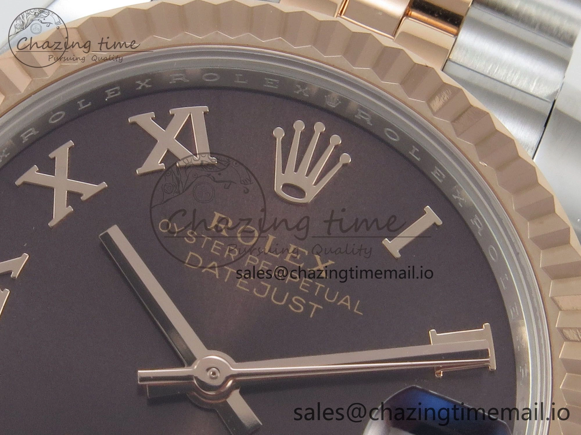 DateJust 31 278271 THBF 1:1 Best Edition 904L Steel Brown Roman Diamonds Dial on SS RG Jubilee Bracelet HZ Cal.2236