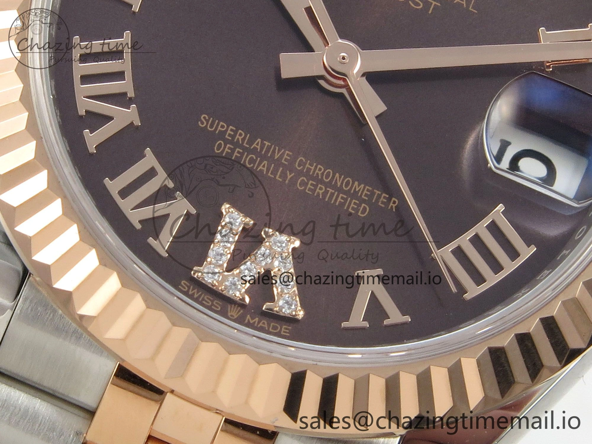 DateJust 31 278271 THBF 1:1 Best Edition 904L Steel Brown Roman Diamonds Dial on SS RG Jubilee Bracelet HZ Cal.2236