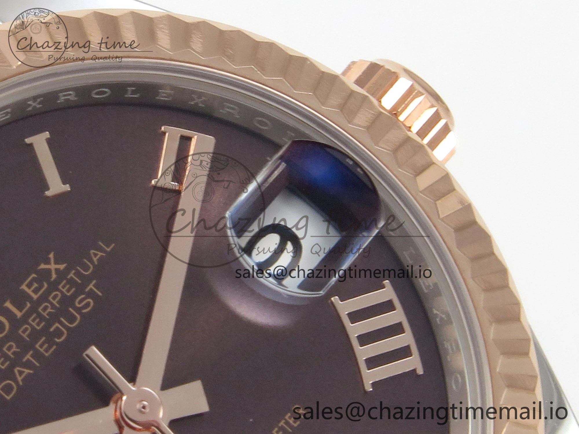 DateJust 31 278271 THBF 1:1 Best Edition 904L Steel Brown Roman Diamonds Dial on SS RG Jubilee Bracelet HZ Cal.2236