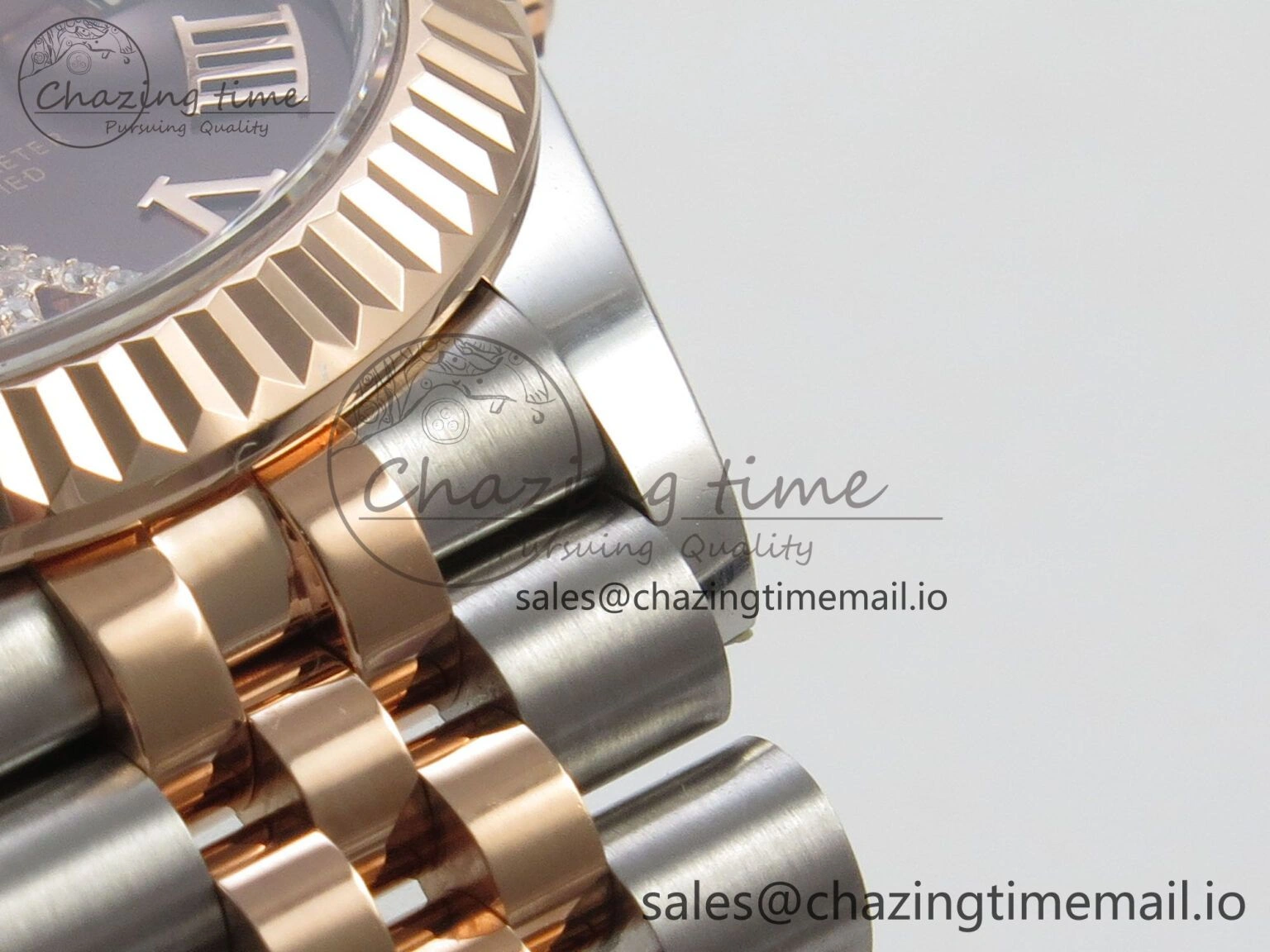 DateJust 31 278271 THBF 1:1 Best Edition 904L Steel Brown Roman Diamonds Dial on SS RG Jubilee Bracelet HZ Cal.2236