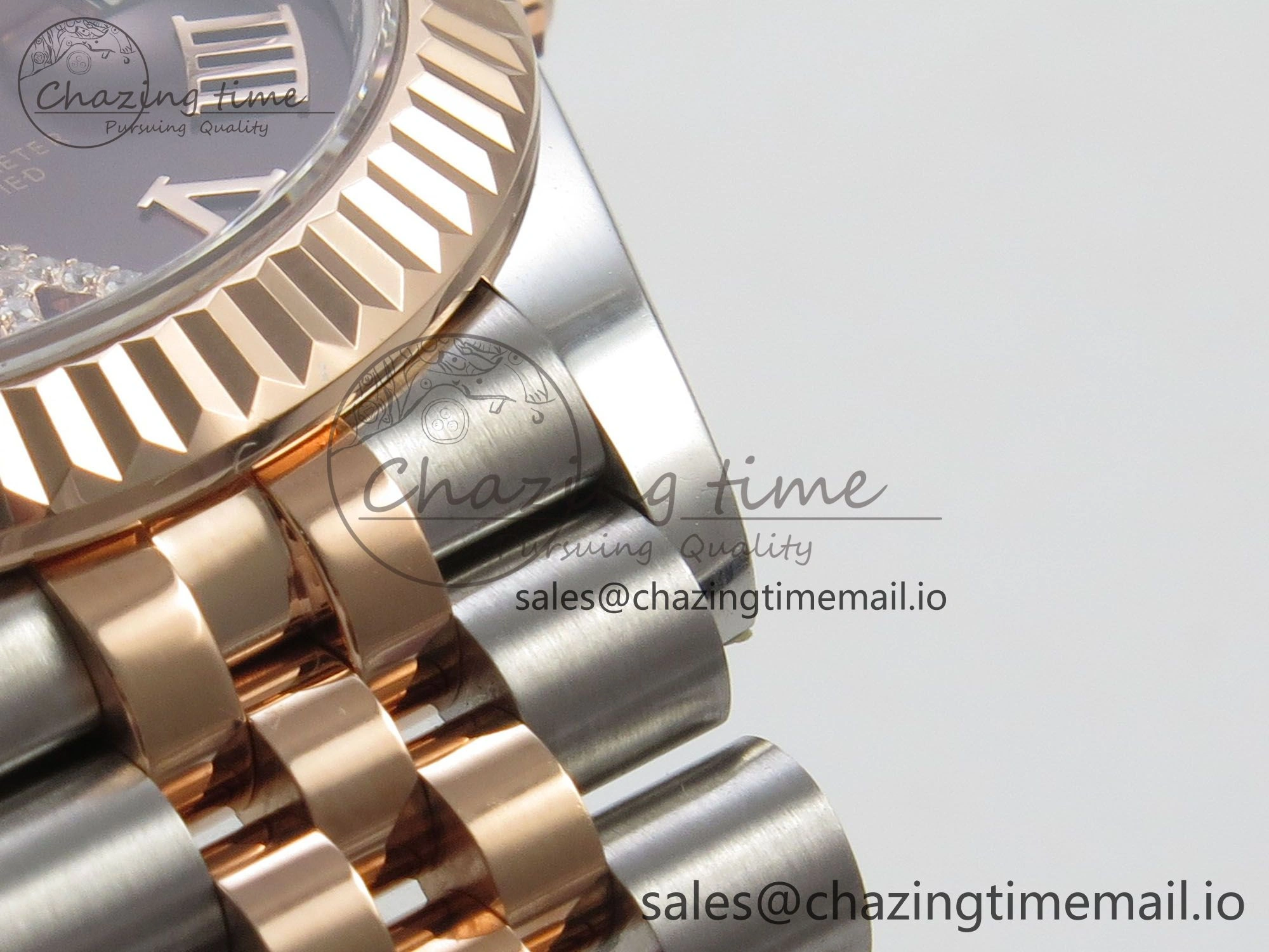 DateJust 31 278271 THBF 1:1 Best Edition 904L Steel Brown Roman Diamonds Dial on SS RG Jubilee Bracelet HZ Cal.2236