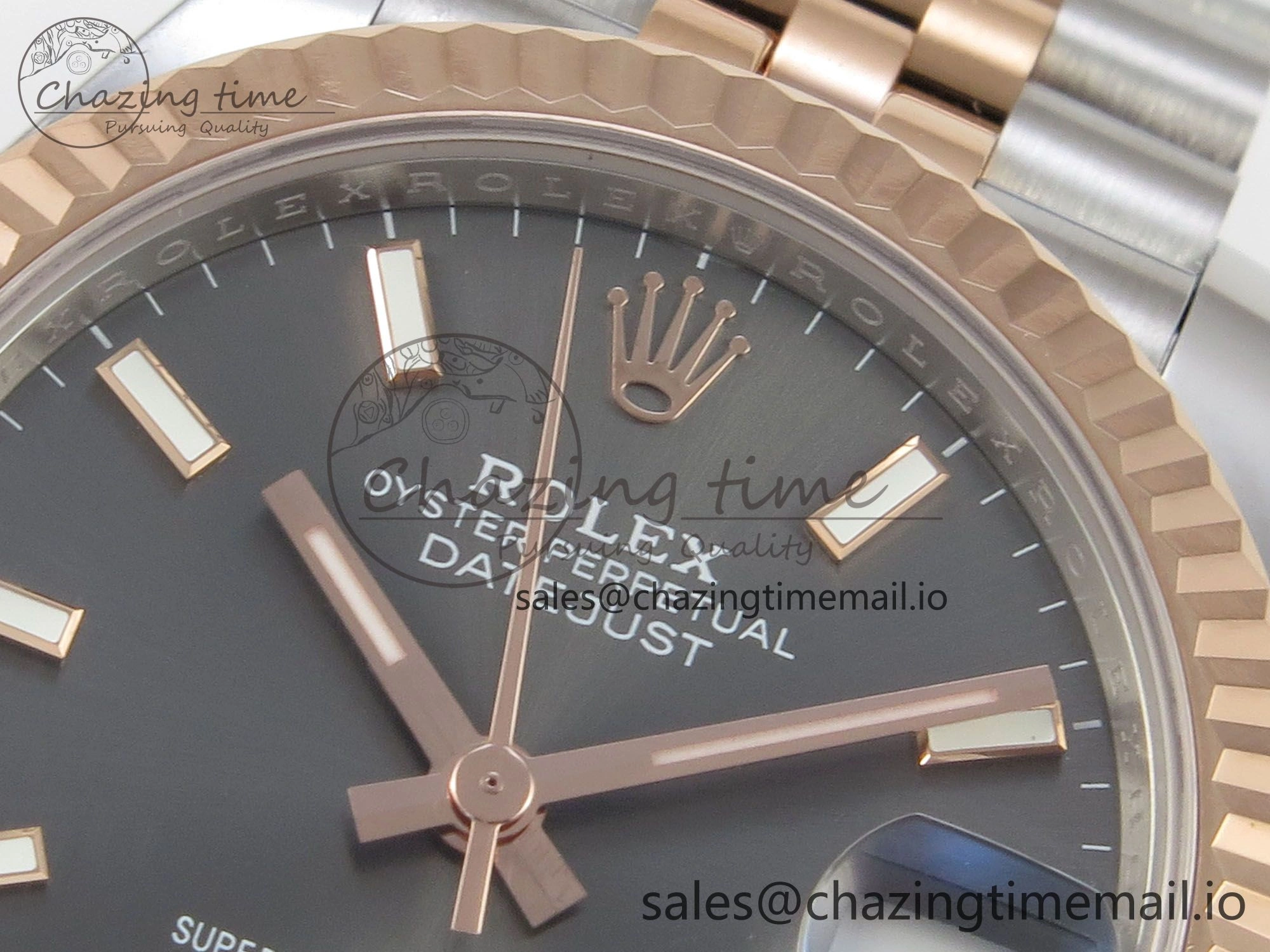DateJust 31 278271 THBF 1:1 Best Edition 904L Steel Gray Diamonds Dial Stick Marker on SS RG Jubilee Bracelet HZ Cal.2236