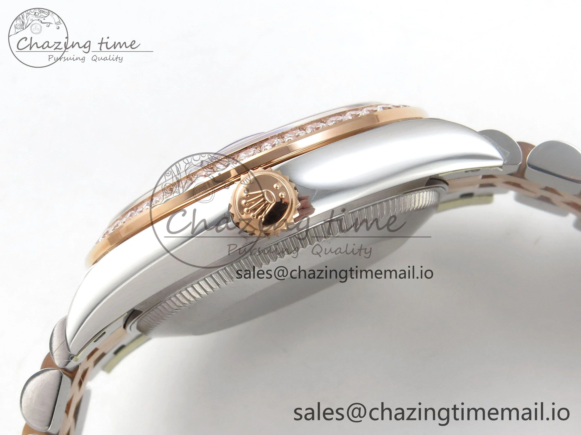 DateJust 31 278271 THBF 1:1 Best Edition 904L Steel Purple Roman Dial Diamonds Bezel on SS RG Jubilee Bracelet HZ Cal.2236