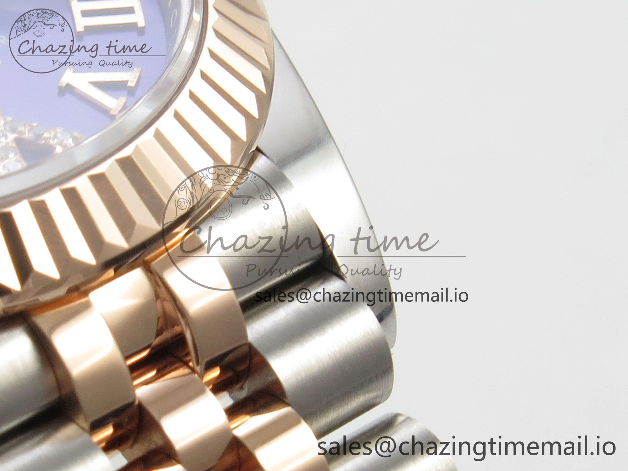 DateJust 31 278271 THBF 1:1 Best Edition 904L Steel Purple Roman Diamonds Dial on SS RG Jubilee Bracelet HZ Cal.2236
