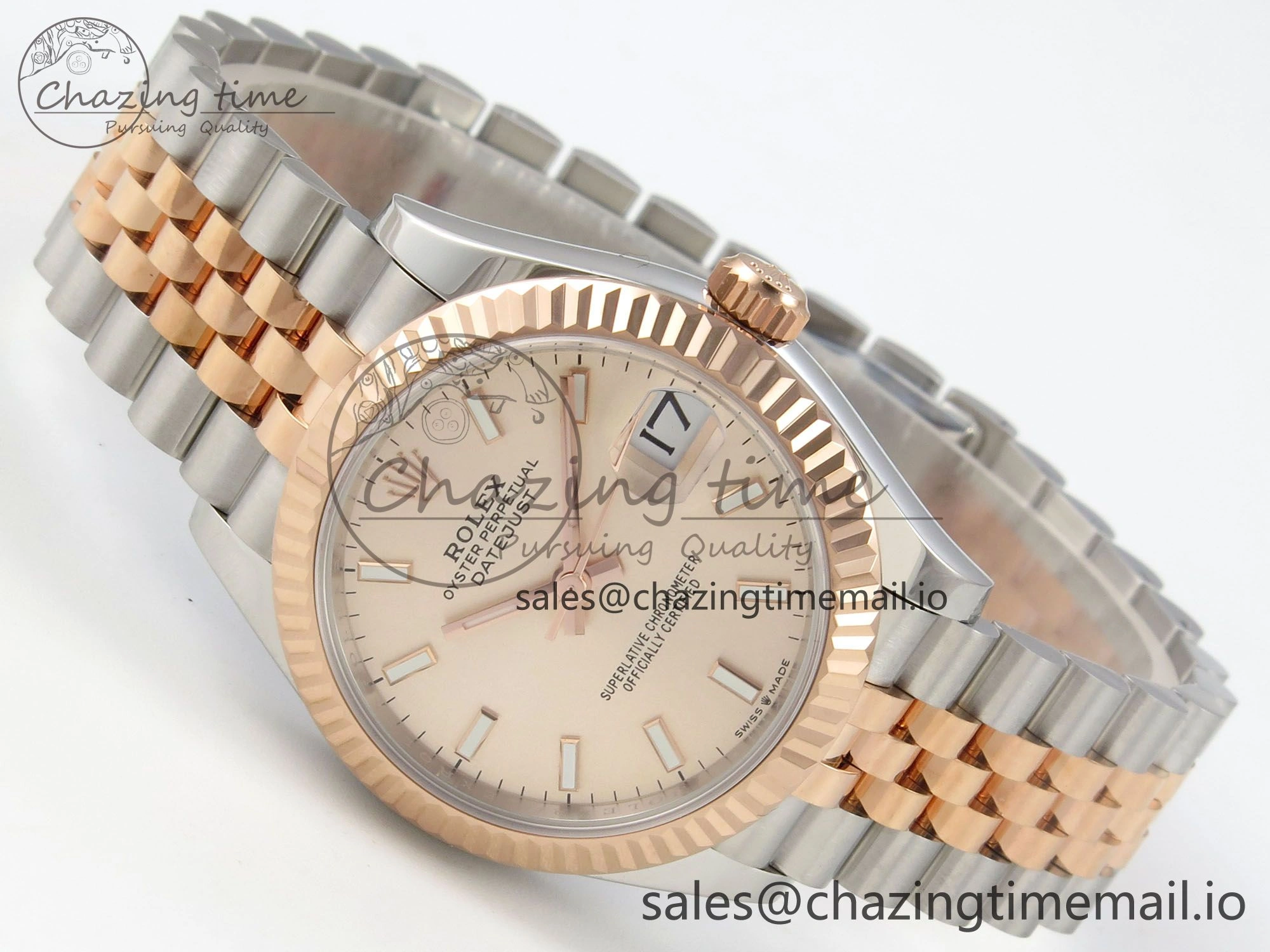 DateJust 31 278271 THBF 1:1 Best Edition 904L Steel RG Diamonds Dial Stick Marker on SS RG Jubilee Bracelet HZ Cal.2236