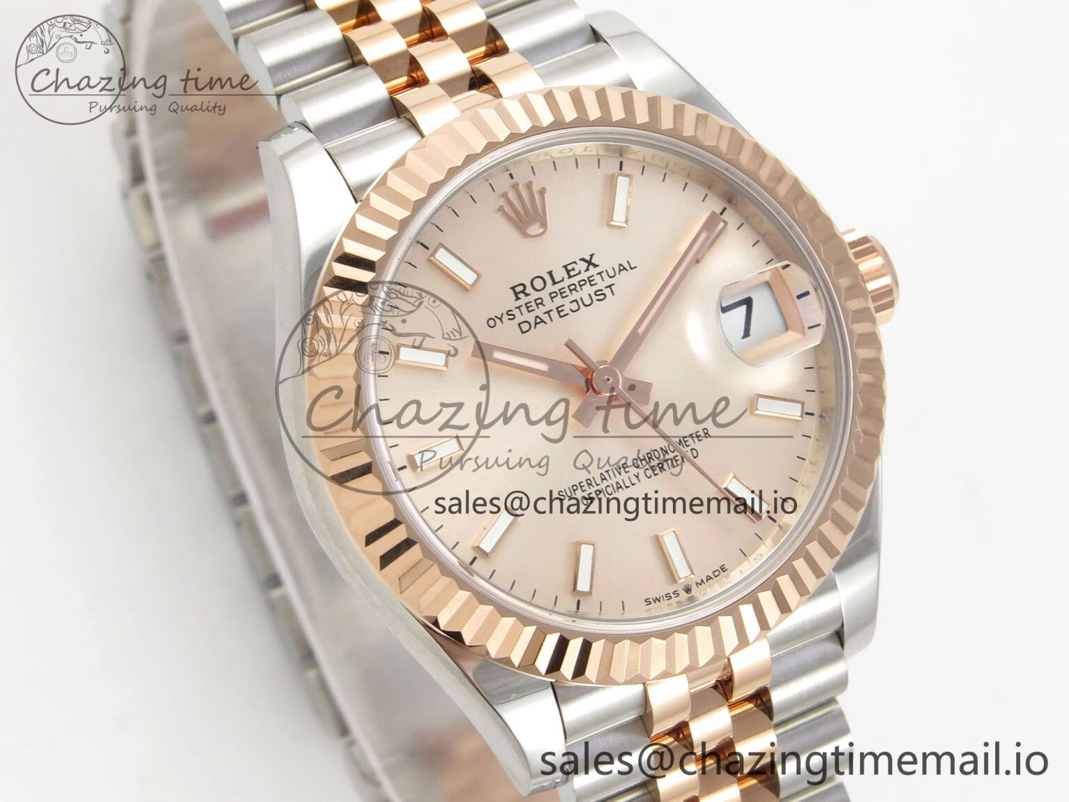 DateJust 31 278271 THBF 1:1 Best Edition 904L Steel RG Diamonds Dial Stick Marker on SS RG Jubilee Bracelet HZ Cal.2236
