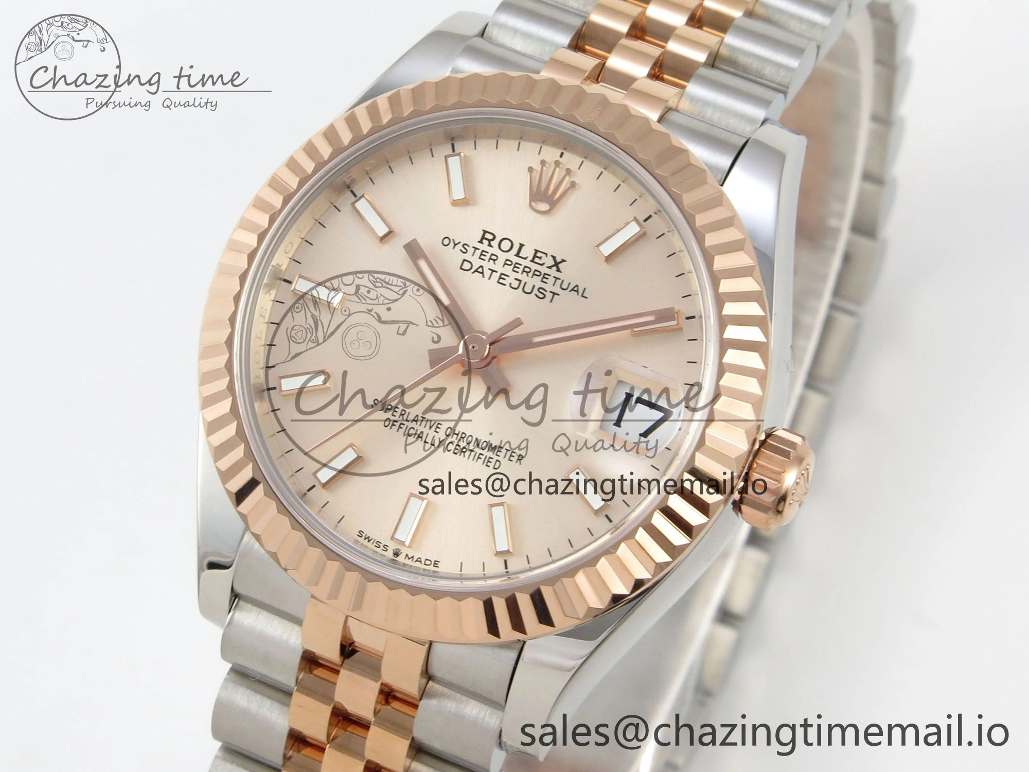 DateJust 31 278271 THBF 1:1 Best Edition 904L Steel RG Diamonds Dial Stick Marker on SS RG Jubilee Bracelet HZ Cal.2236