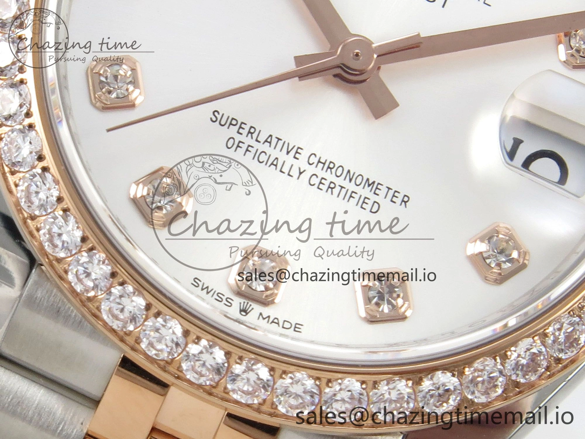 DateJust 31 278271 THBF 1:1 Best Edition 904L Steel White Diamonds Dial Diamonds Bezel on SS RG Jubilee Bracelet HZ Cal.2236