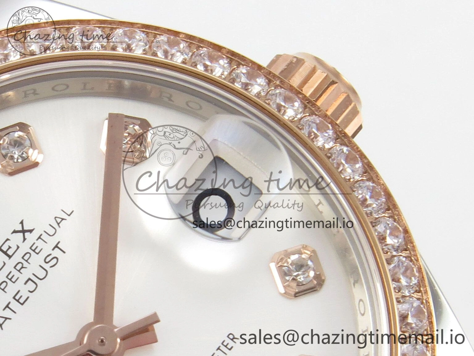 DateJust 31 278271 THBF 1:1 Best Edition 904L Steel White Diamonds Dial Diamonds Bezel on SS RG Jubilee Bracelet HZ Cal.2236