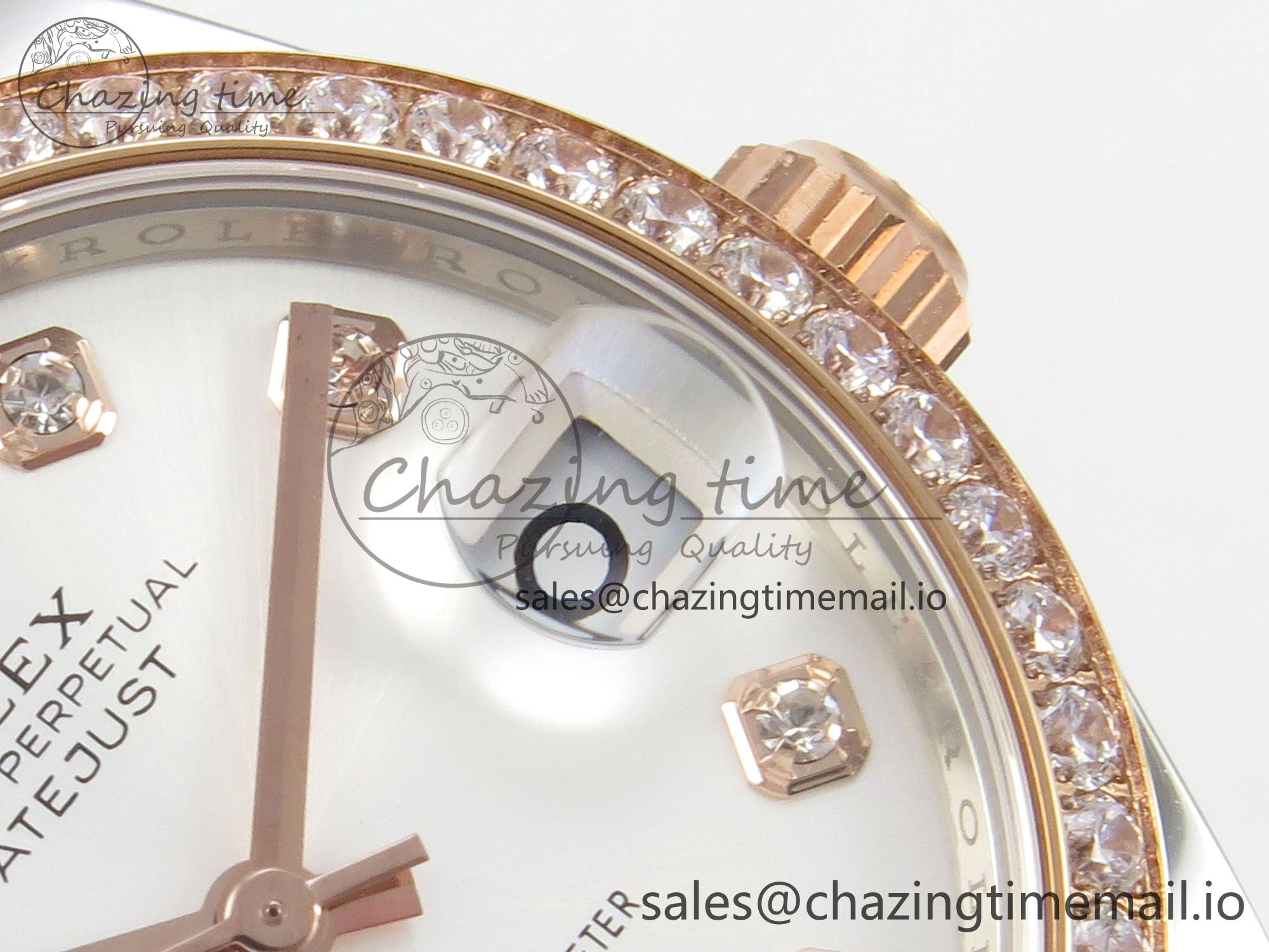 DateJust 31 278271 THBF 1:1 Best Edition 904L Steel White Diamonds Dial Diamonds Bezel on SS RG Jubilee Bracelet HZ Cal.2236