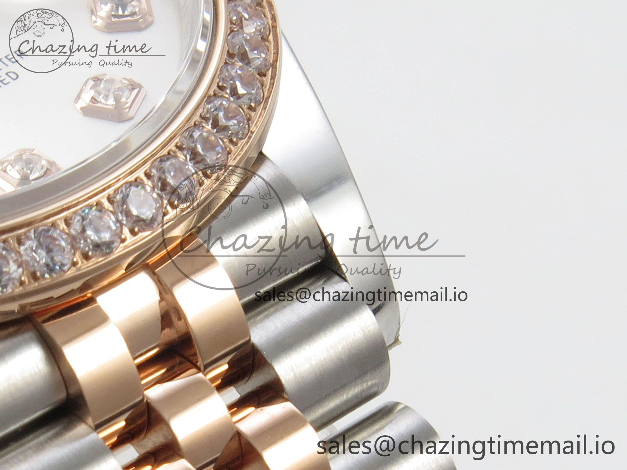 DateJust 31 278271 THBF 1:1 Best Edition 904L Steel White Diamonds Dial Diamonds Bezel on SS RG Jubilee Bracelet HZ Cal.2236