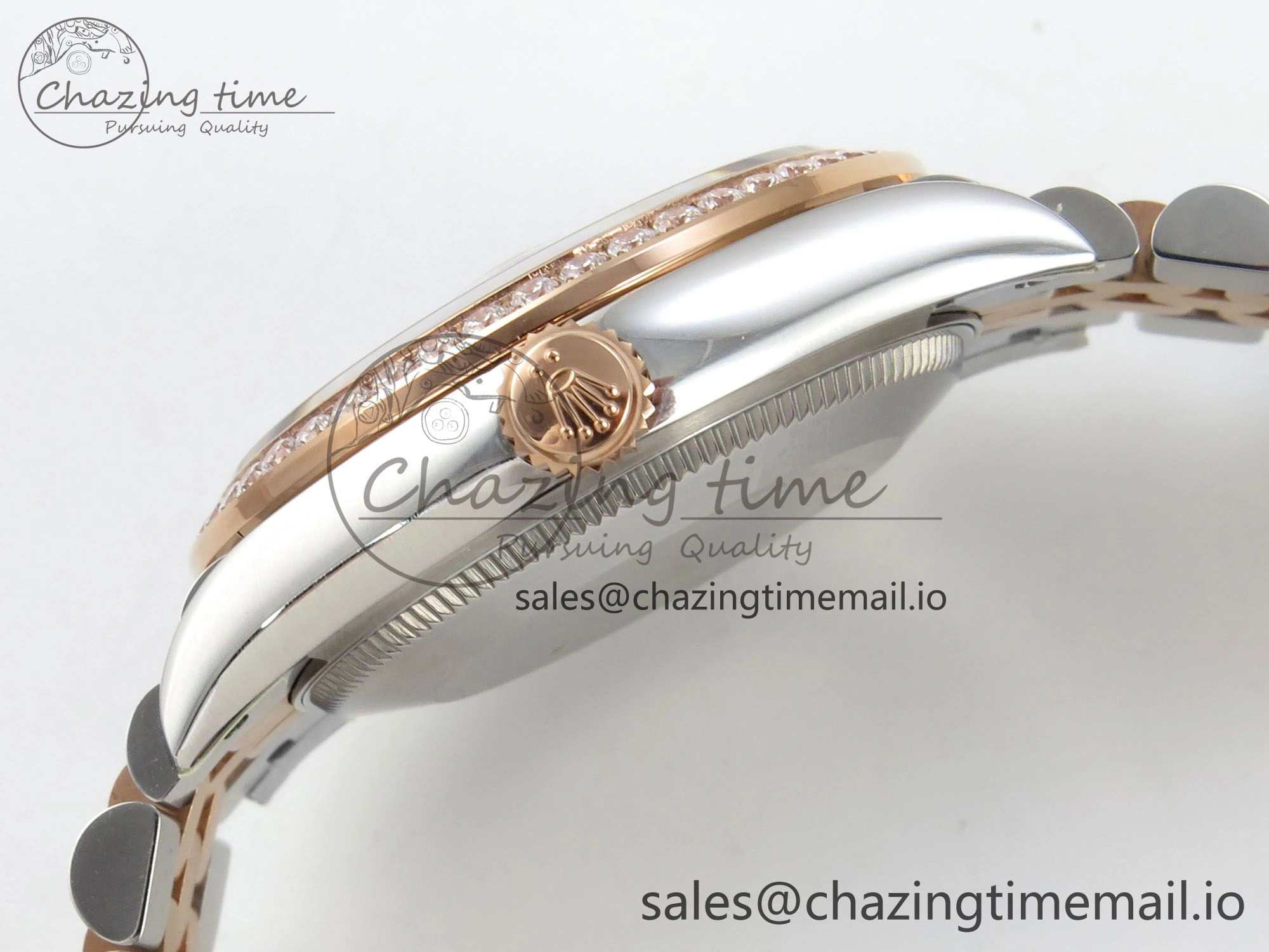 DateJust 31 278271 THBF 1:1 Best Edition 904L Steel White Diamonds Dial Diamonds Bezel on SS RG Jubilee Bracelet HZ Cal.2236