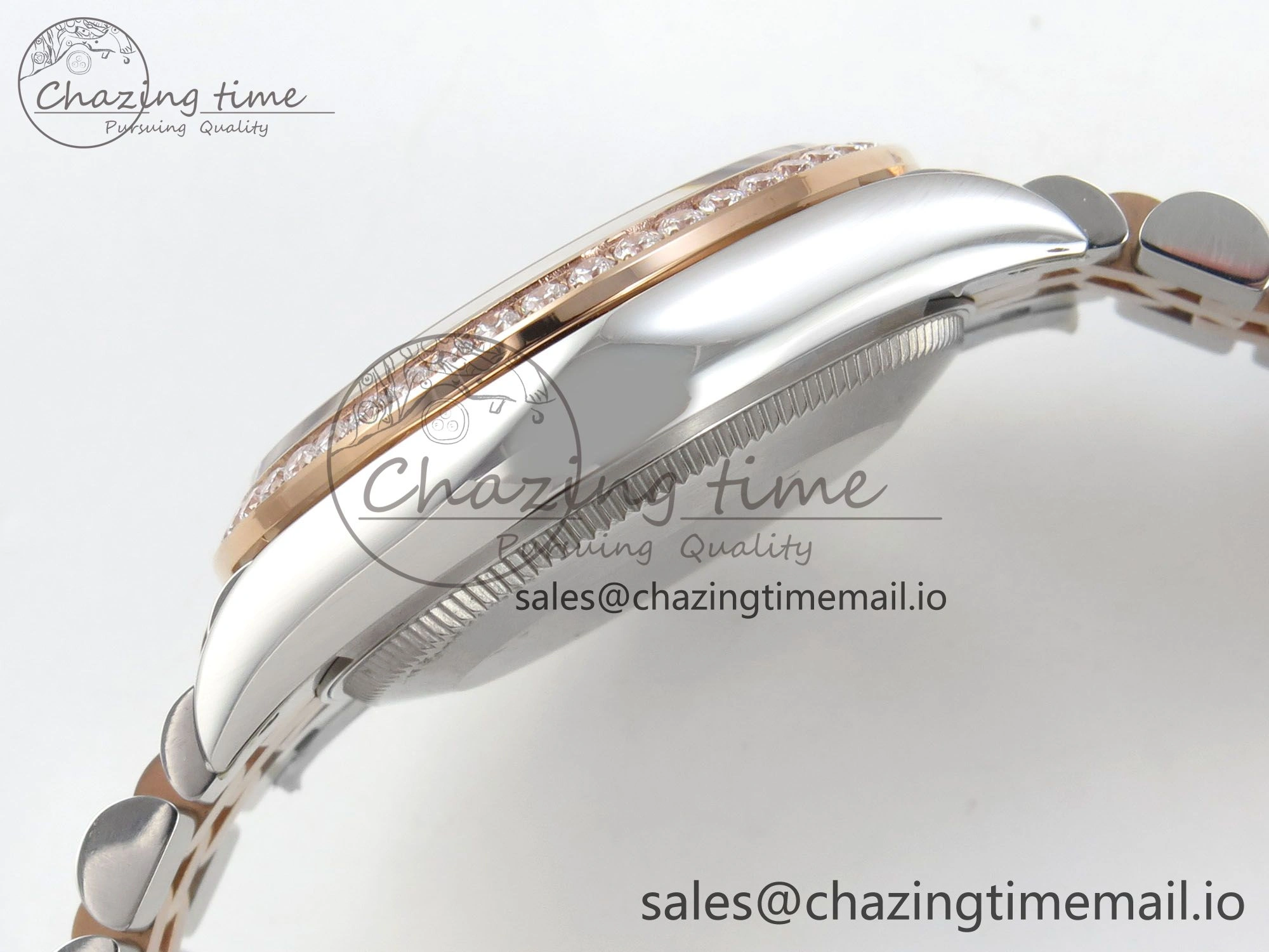 DateJust 31 278271 THBF 1:1 Best Edition 904L Steel White Diamonds Dial Diamonds Bezel on SS RG Jubilee Bracelet HZ Cal.2236