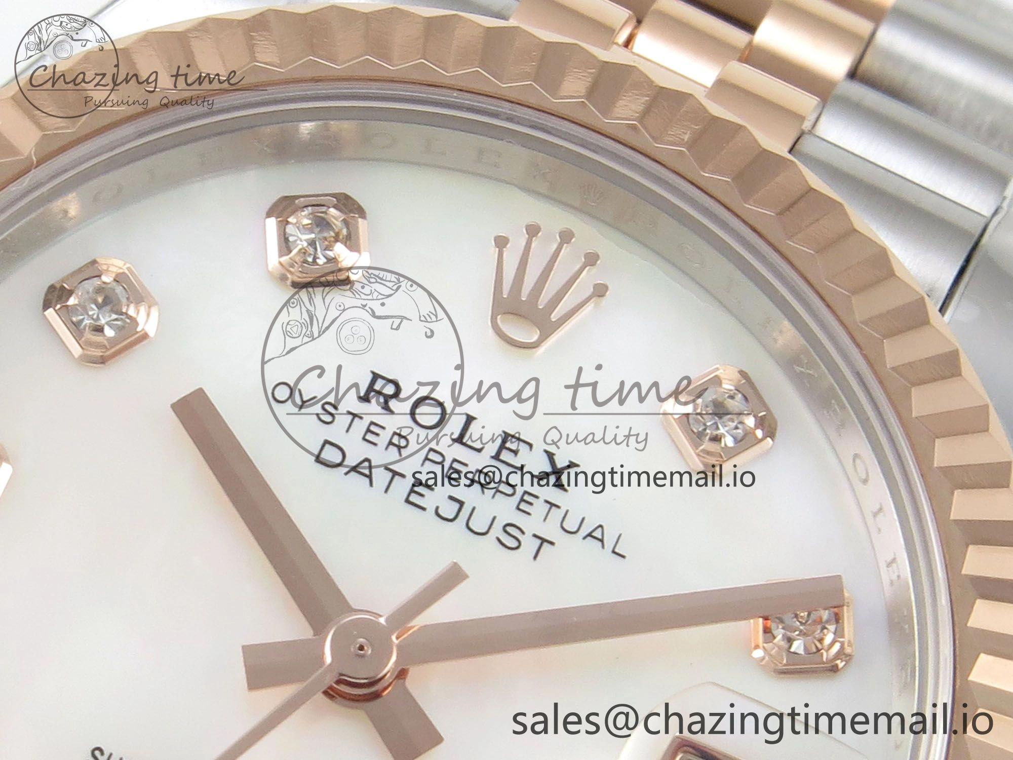 DateJust 31 278271 THBF 1:1 Best Edition 904L Steel White Diamonds Dial on SS RG Jubilee Bracelet HZ Cal.2236