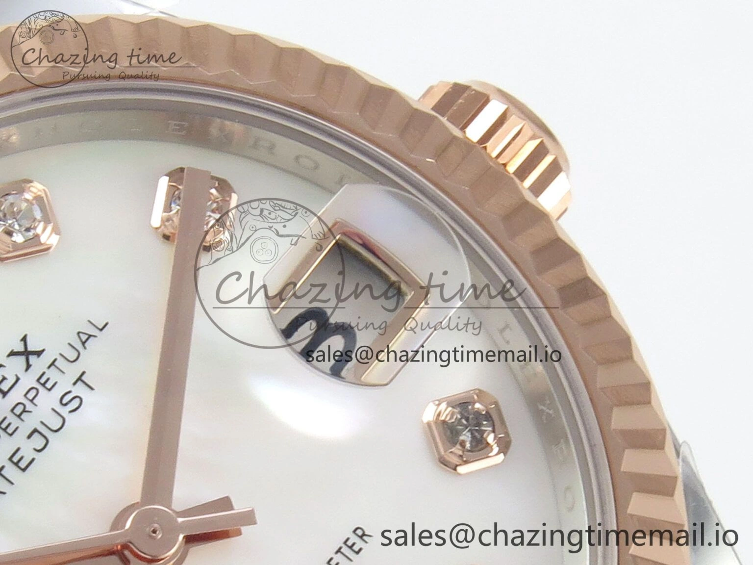 DateJust 31 278271 THBF 1:1 Best Edition 904L Steel White Diamonds Dial on SS RG Jubilee Bracelet HZ Cal.2236