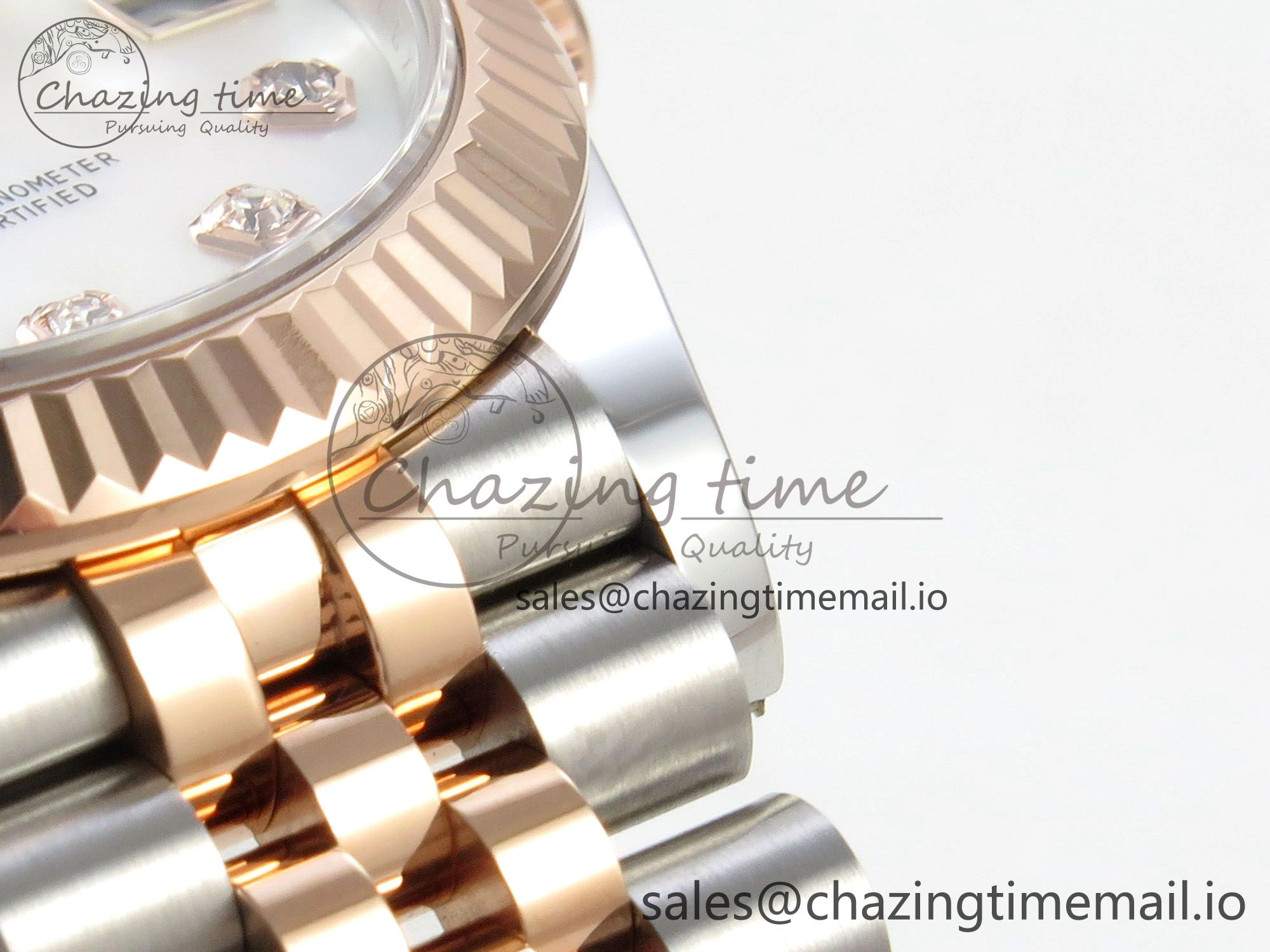 DateJust 31 278271 THBF 1:1 Best Edition 904L Steel White Diamonds Dial on SS RG Jubilee Bracelet HZ Cal.2236