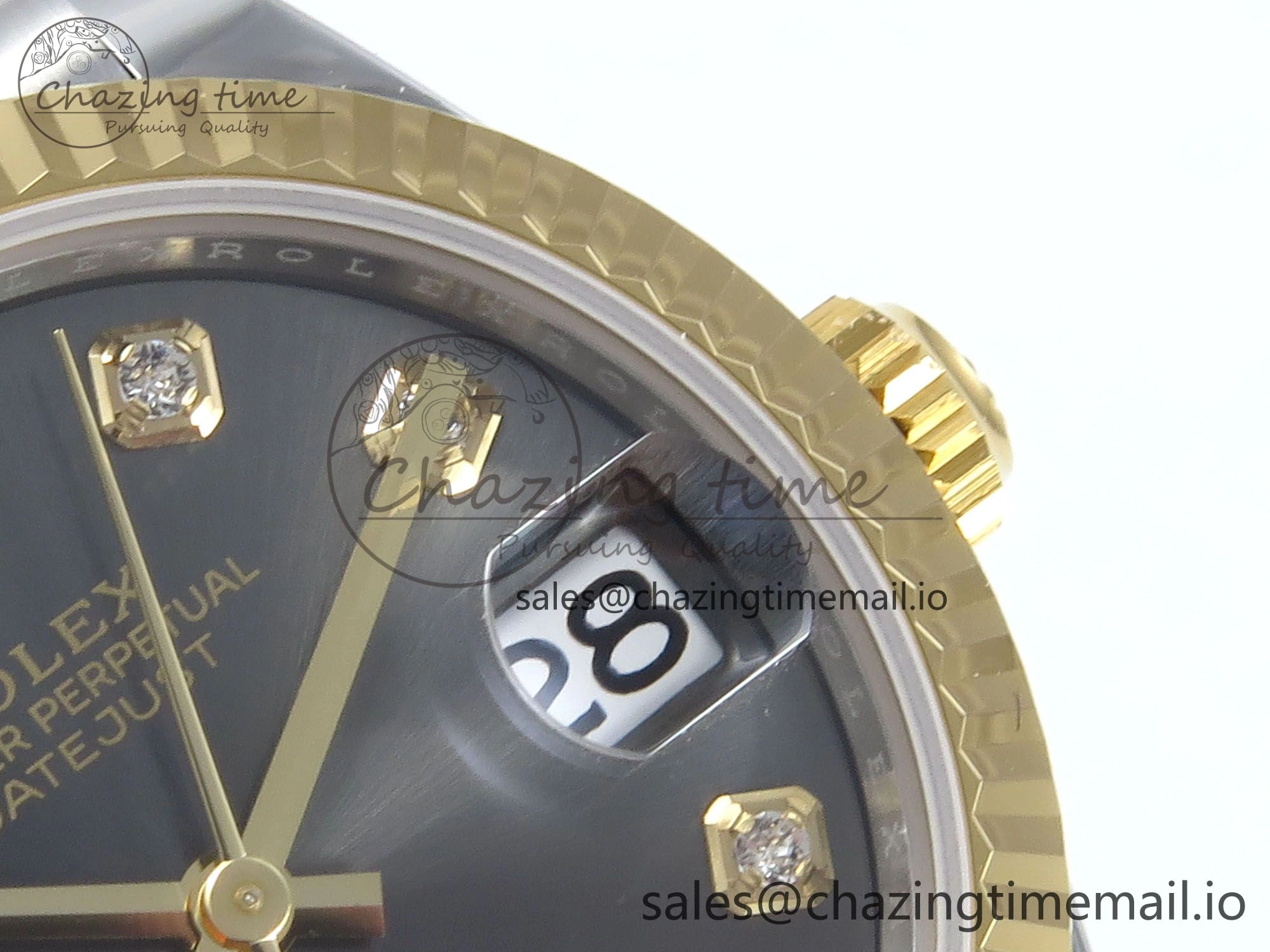 DateJust 31 278273 ARF 1:1 Best Edition 904L Steel Gray Diamonds Dial on SS YG Jubilee Bracelet ETA 2688