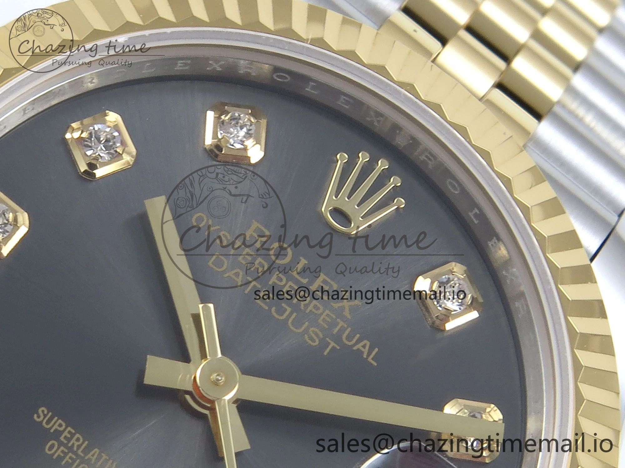 DateJust 31 278273 ARF 1:1 Best Edition 904L Steel Gray Diamonds Dial on SS YG Jubilee Bracelet ETA 2688