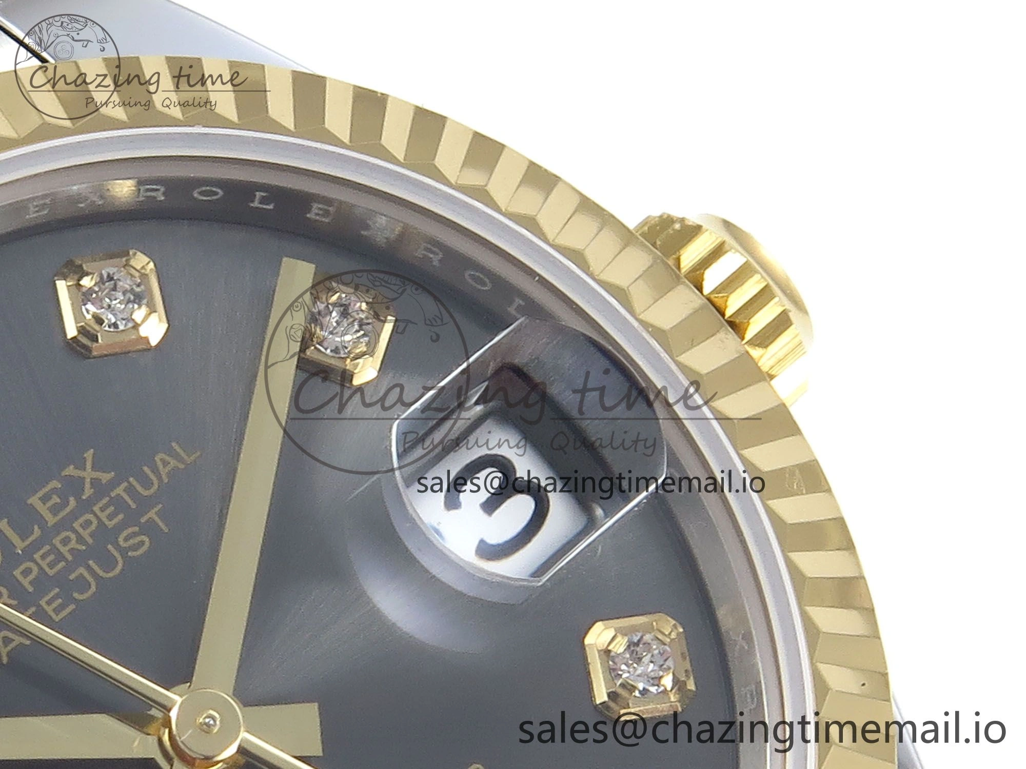 DateJust 31 278273 ARF 1:1 Best Edition 904L Steel Gray Diamonds Dial on SS YG Oyster Bracelet ETA 2688