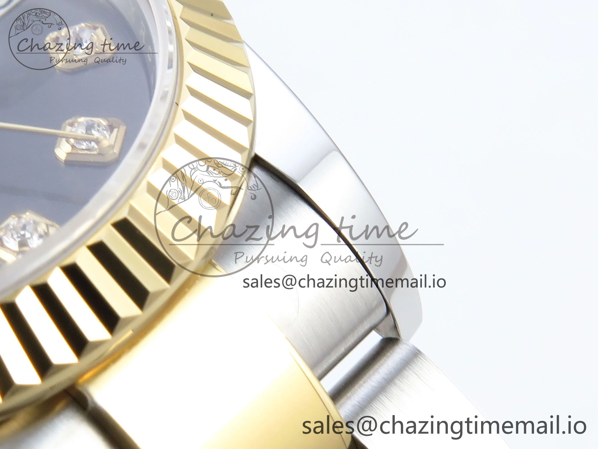 DateJust 31 278273 ARF 1:1 Best Edition 904L Steel Gray Diamonds Dial on SS YG Oyster Bracelet ETA 2688