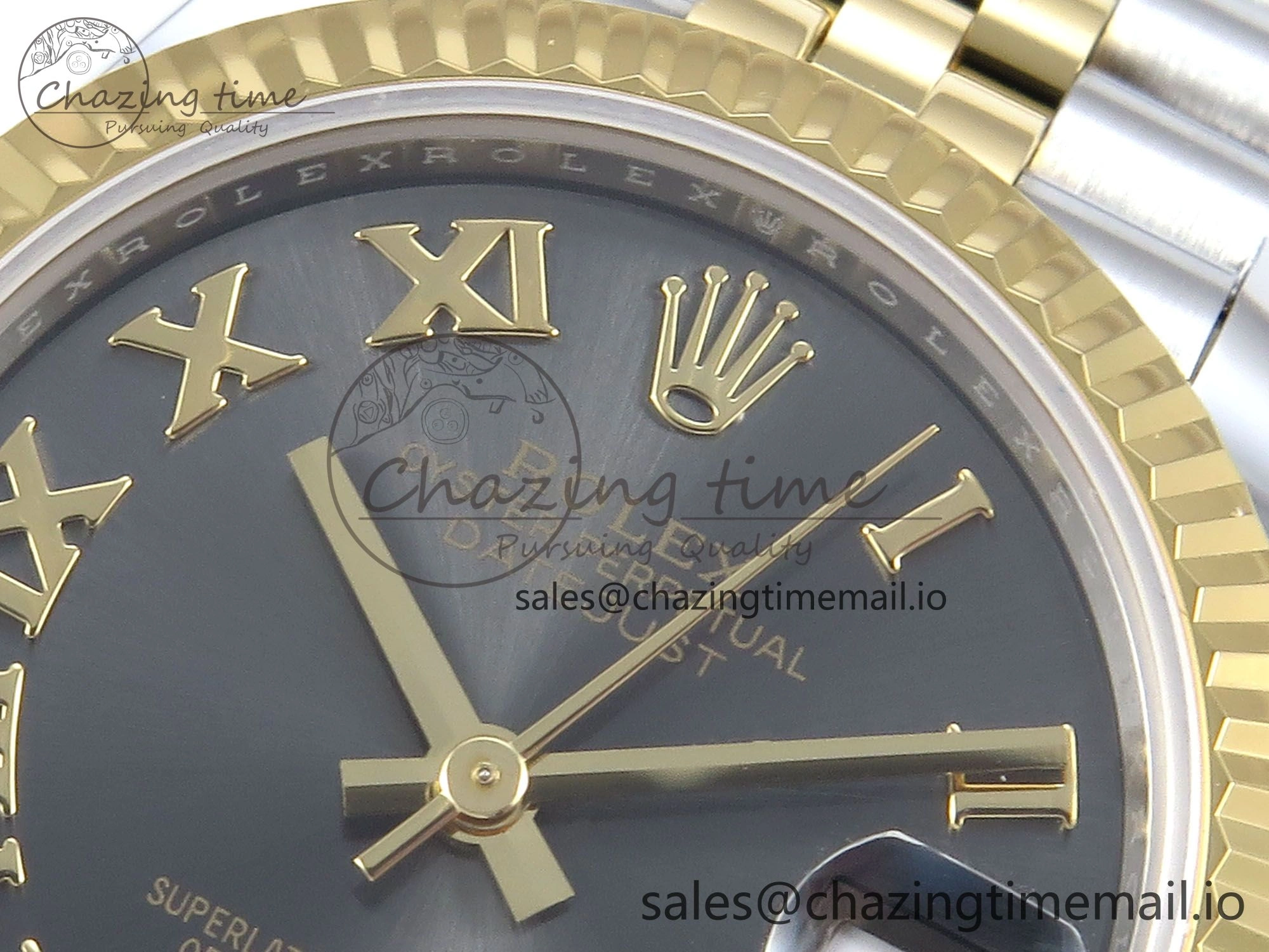 DateJust 31 278273 ARF 1:1 Best Edition 904L Steel Gray Roman Diamonds Dial on SS YG Jubilee Bracelet ETA 2688