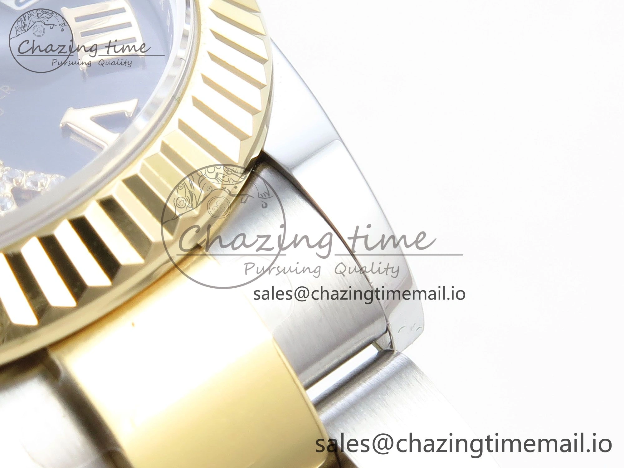 DateJust 31 278273 ARF 1:1 Best Edition 904L Steel Gray Roman Diamonds Dial on SS YG Oyster Bracelet ETA 2688