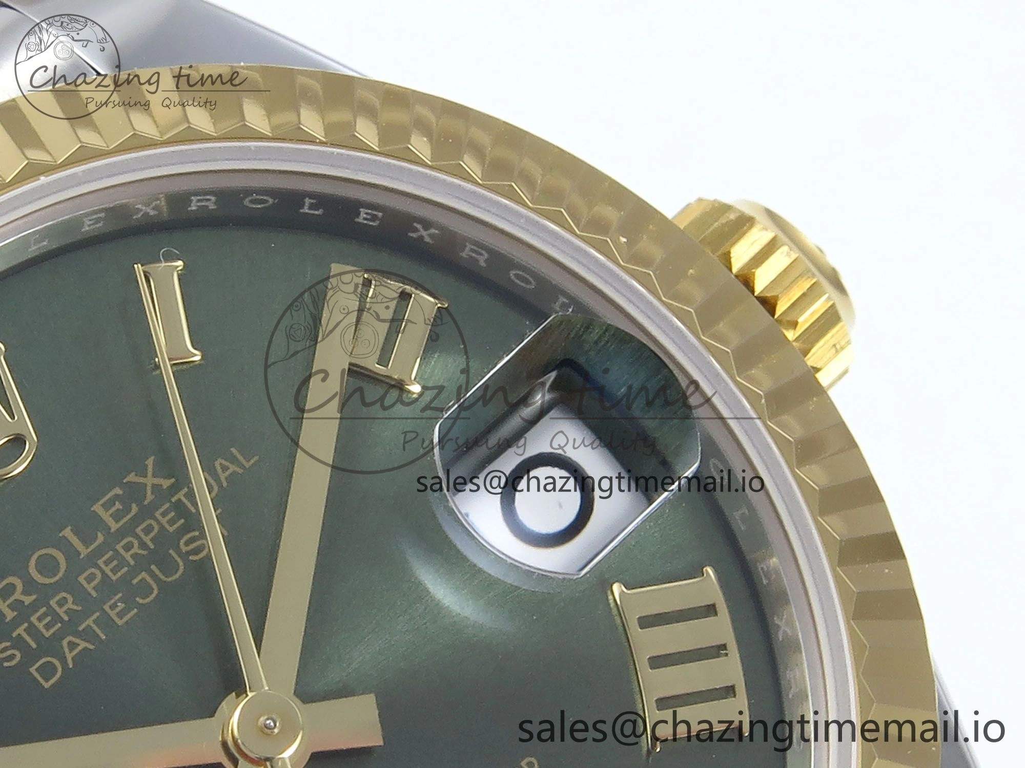 DateJust 31 278273 ARF 1:1 Best Edition 904L Steel Green Roman Diamonds Dial on SS YG Jubilee Bracelet ETA 2688