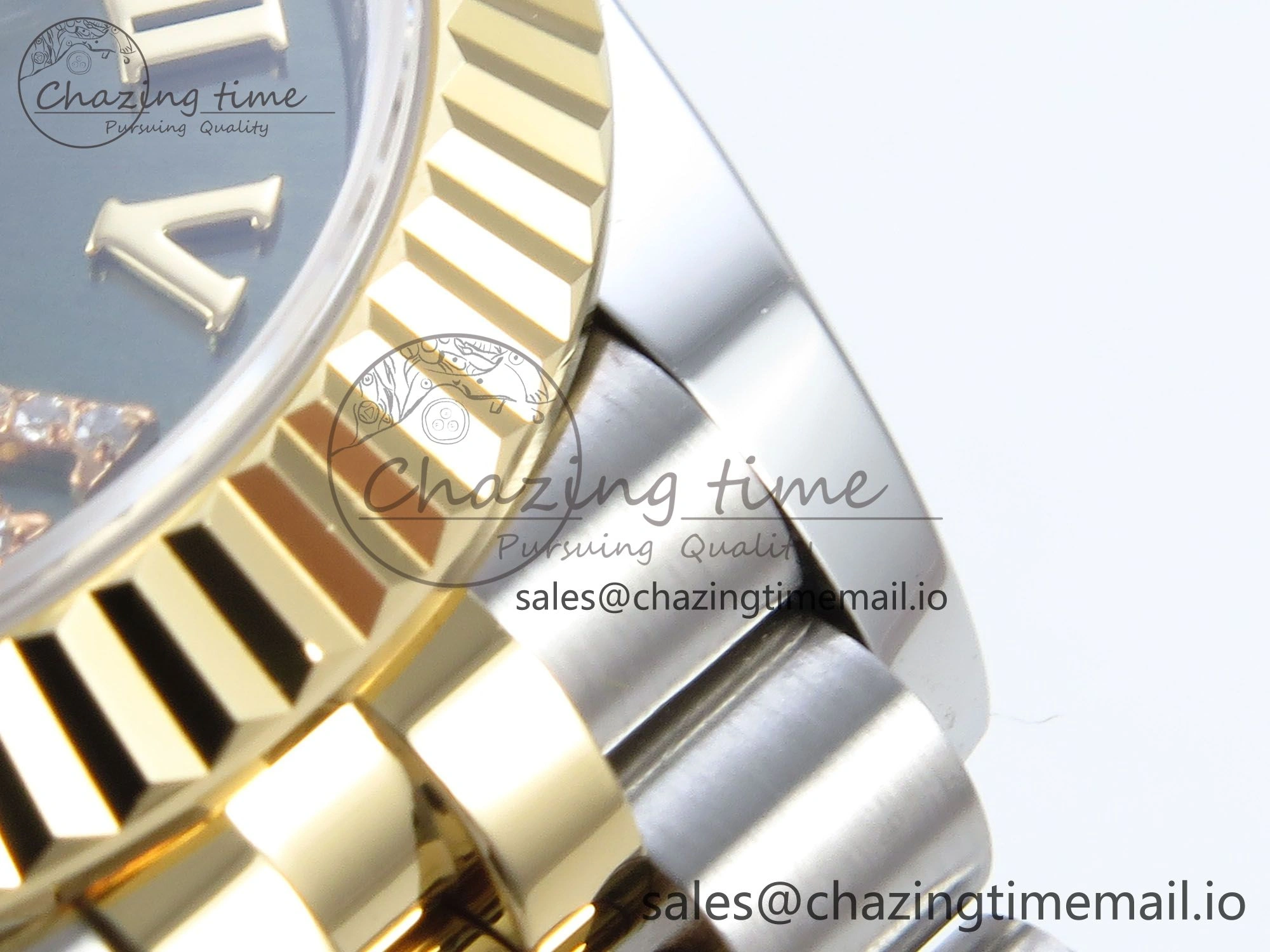 DateJust 31 278273 ARF 1:1 Best Edition 904L Steel Green Roman Diamonds Dial on SS YG Jubilee Bracelet ETA 2688