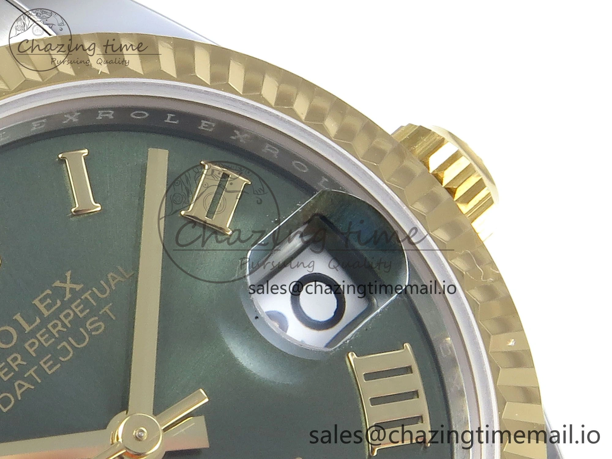 DateJust 31 278273 ARF 1:1 Best Edition 904L Steel Green Roman Diamonds Dial on SS YG Oyster Bracelet ETA 2688