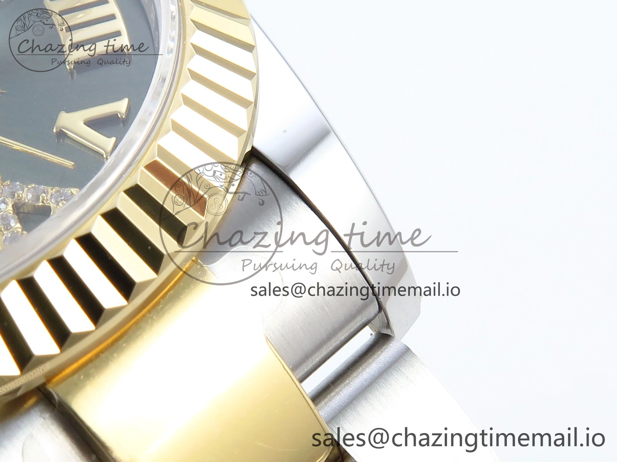 DateJust 31 278273 ARF 1:1 Best Edition 904L Steel Green Roman Diamonds Dial on SS YG Oyster Bracelet ETA 2688