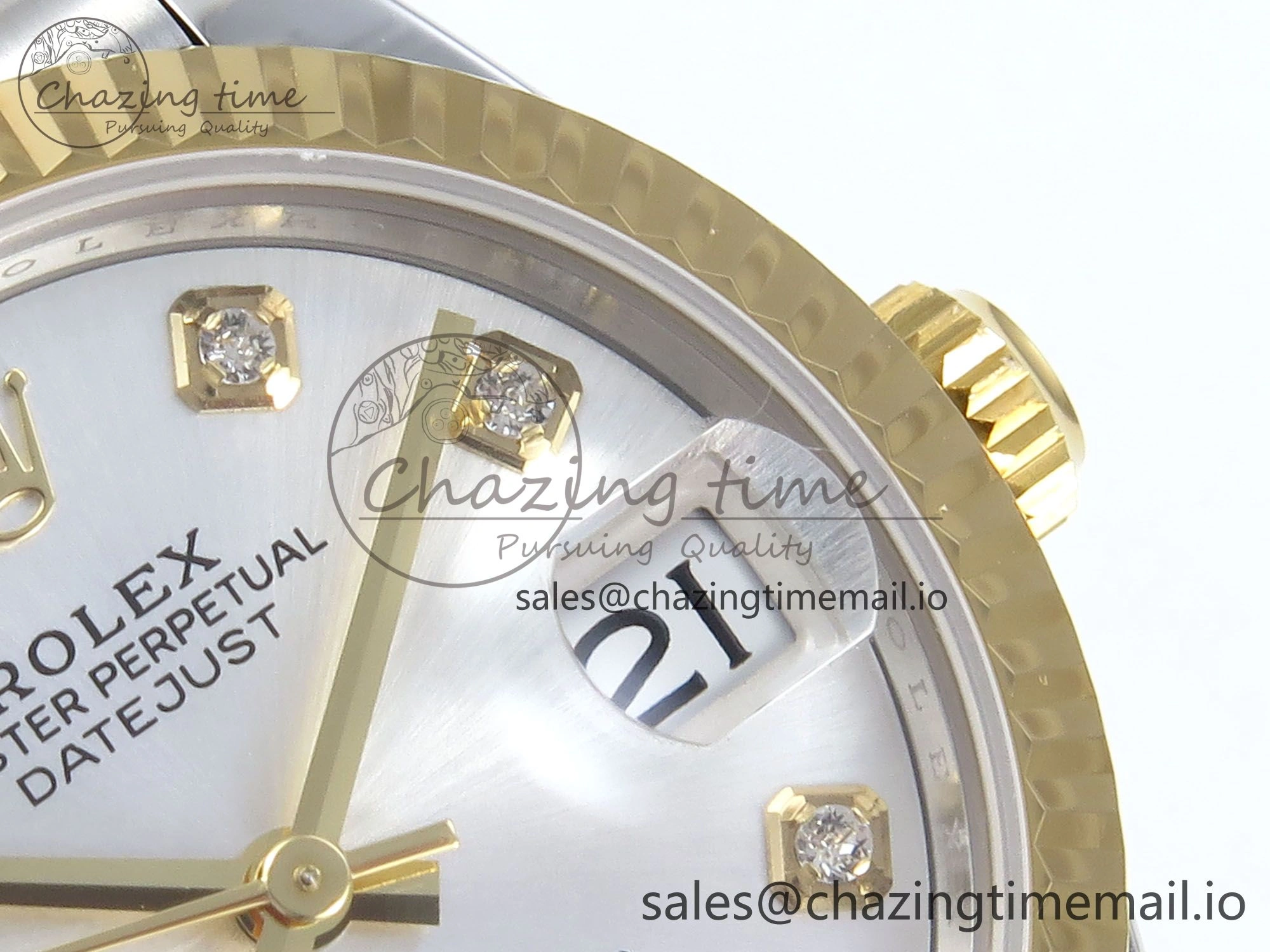 DateJust 31 278273 ARF 1:1 Best Edition 904L Steel Silver Diamonds Dial on SS YG Jubilee Bracelet ETA 2688