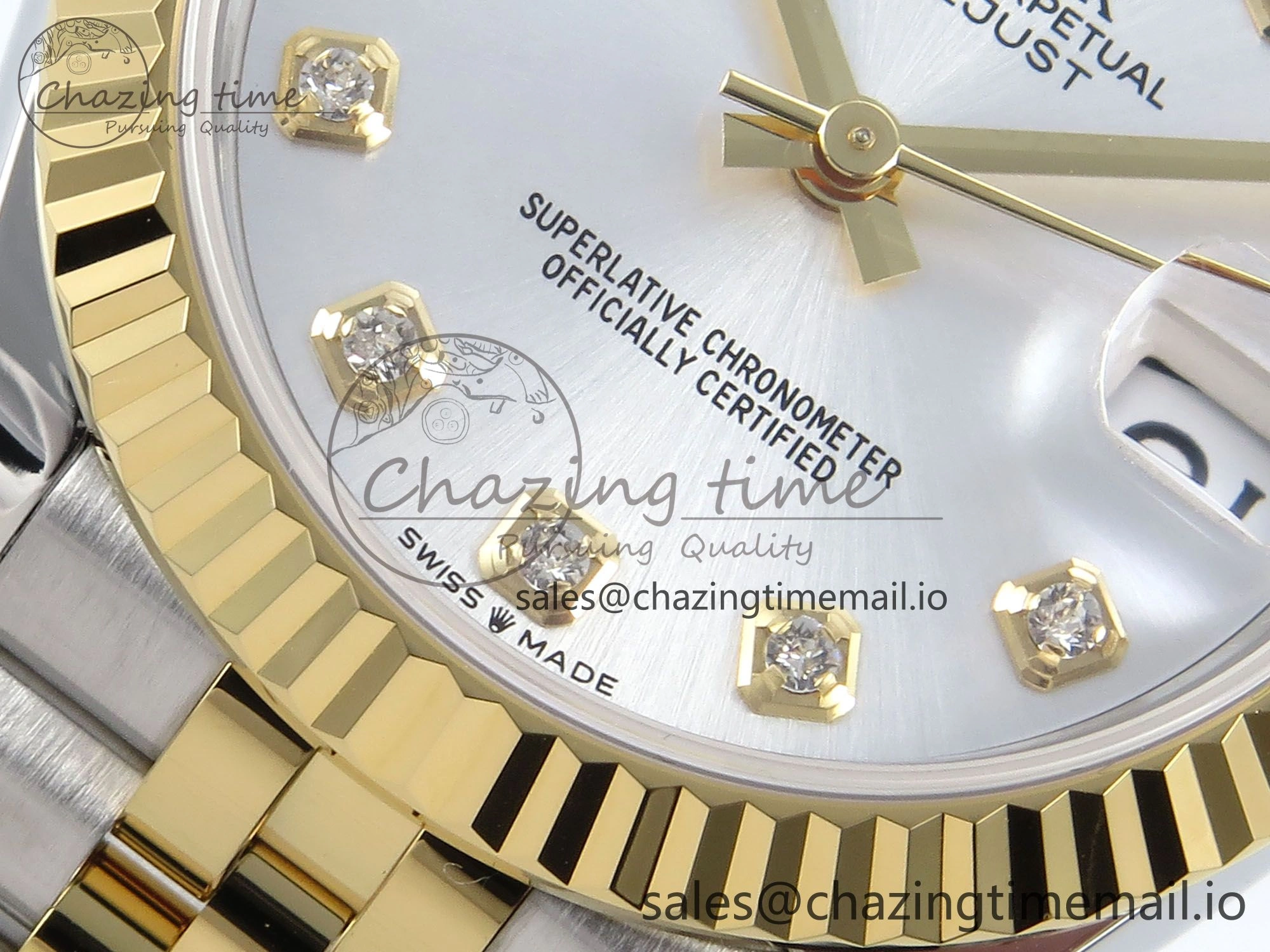 DateJust 31 278273 ARF 1:1 Best Edition 904L Steel Silver Diamonds Dial on SS YG Jubilee Bracelet ETA 2688
