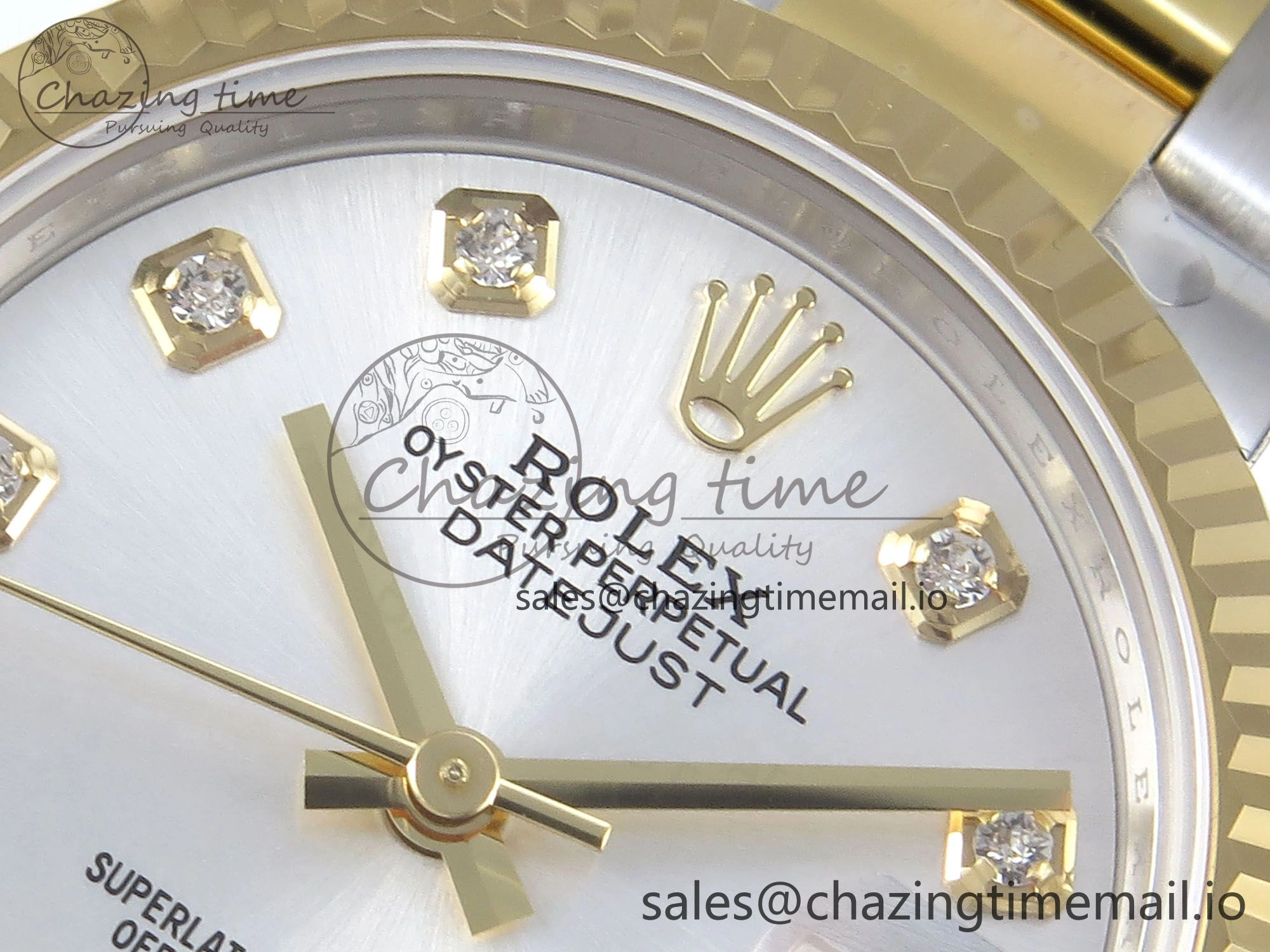 DateJust 31 278273 ARF 1:1 Best Edition 904L Steel Silver Diamonds Dial on SS YG Oyster Bracelet ETA 2688