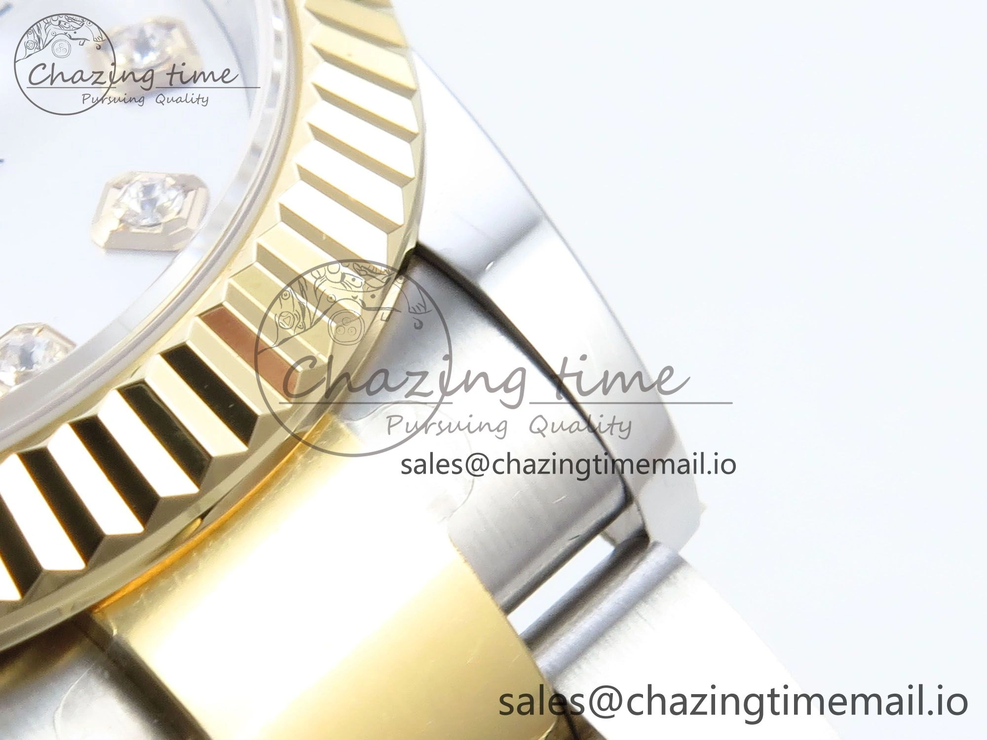 DateJust 31 278273 ARF 1:1 Best Edition 904L Steel Silver Diamonds Dial on SS YG Oyster Bracelet ETA 2688