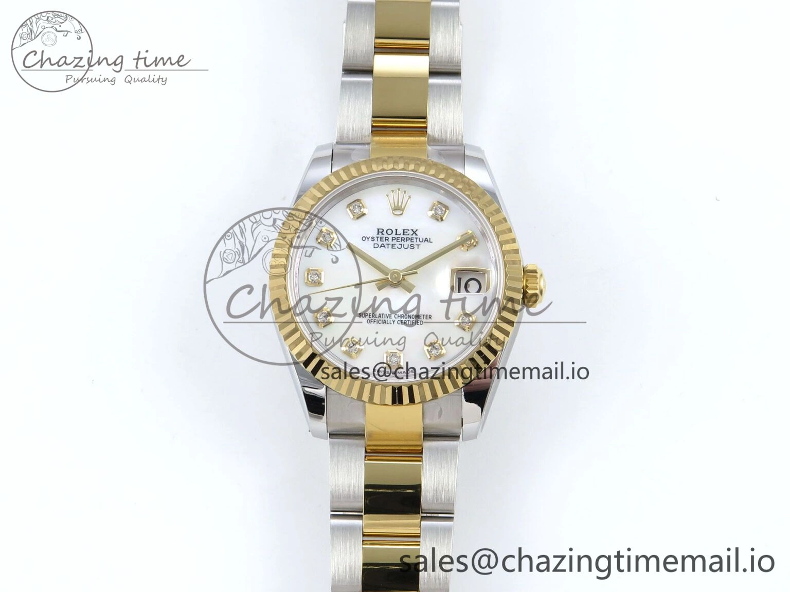DateJust 31 278273 ARF 1:1 Best Edition 904L Steel White MOP Dial on SS YG Oyster Bracelet ETA 2688
