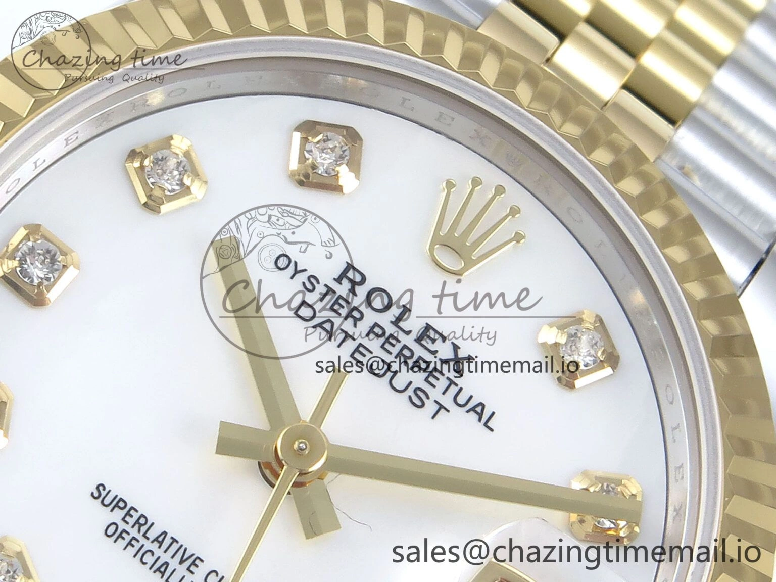 DateJust 31 278273 ARF 1:1 Best Edition 904L Steel White MOP Diamonds Dial on SS YG Jubilee Bracelet ETA 2688