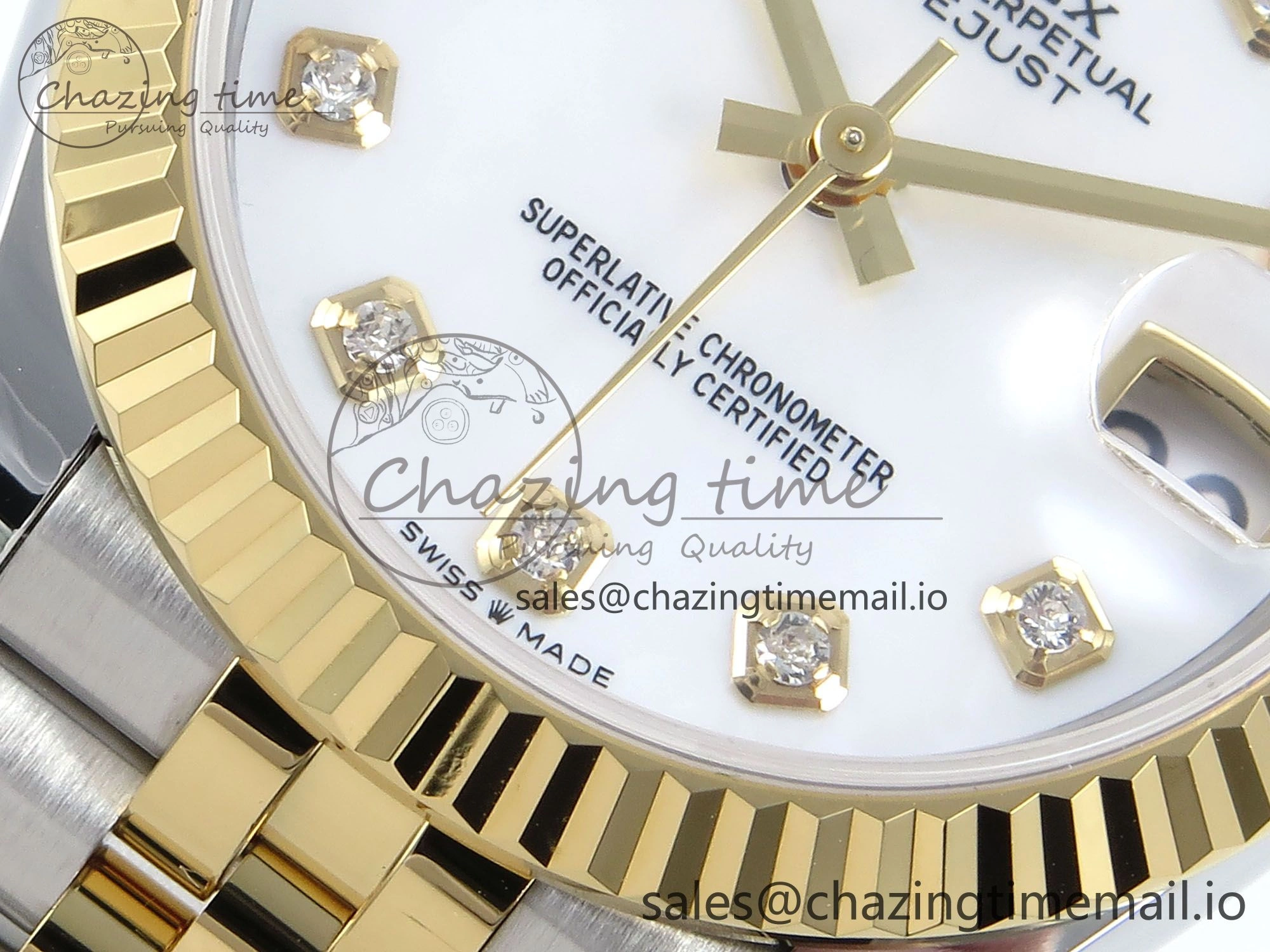 DateJust 31 278273 ARF 1:1 Best Edition 904L Steel White MOP Diamonds Dial on SS YG Jubilee Bracelet ETA 2688