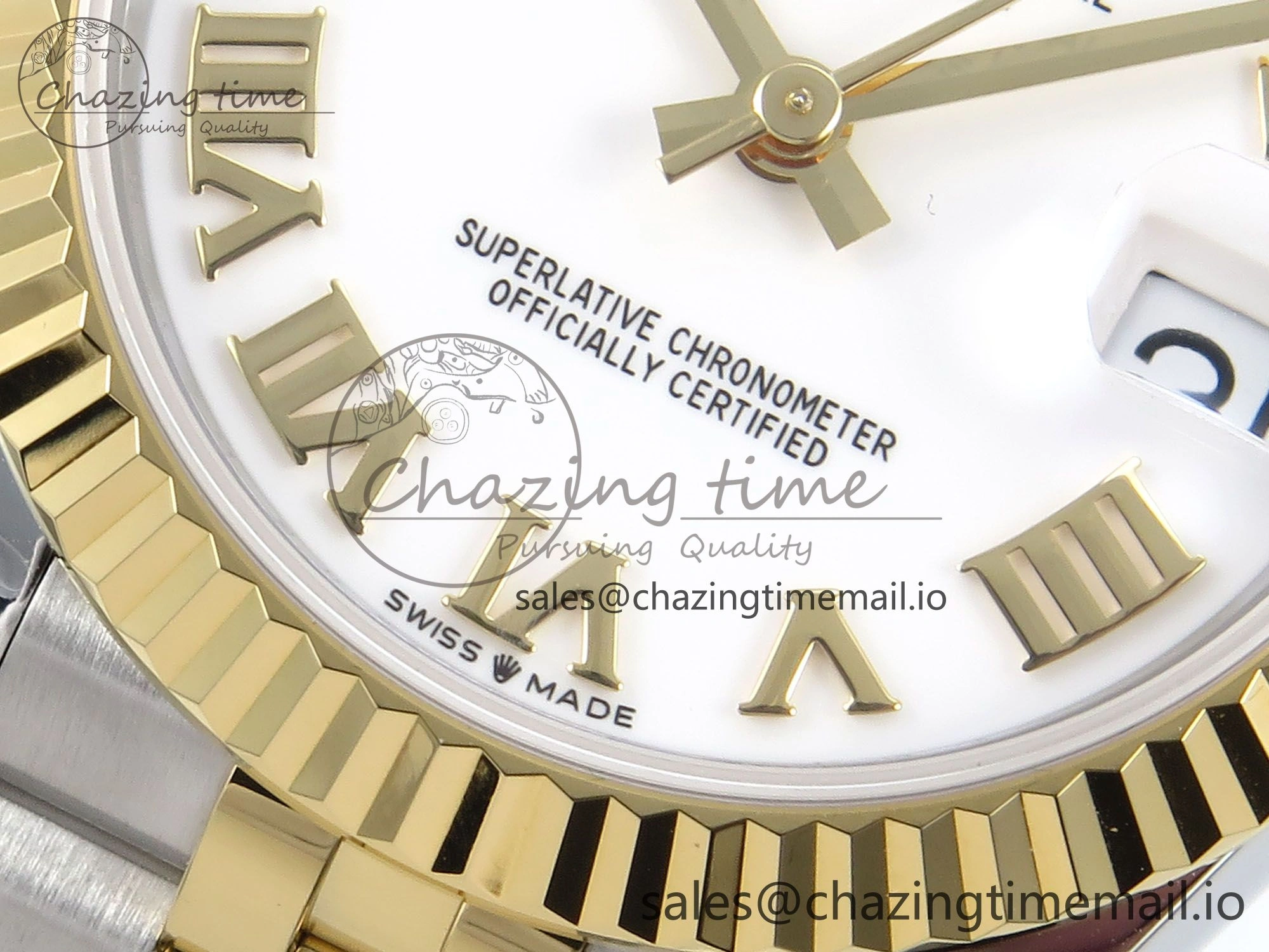 DateJust 31 278273 ARF 1:1 Best Edition 904L Steel White Roman Dial on SS YG Jubilee Bracelet ETA 2688