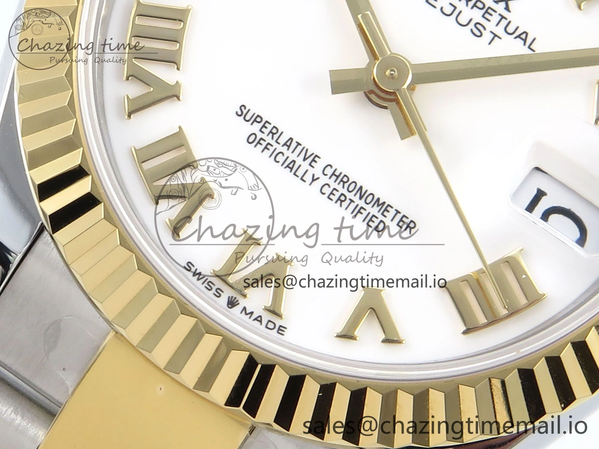 DateJust 31 278273 ARF 1:1 Best Edition 904L Steel White Roman Dial on SS YG Oyster Bracelet ETA 2688