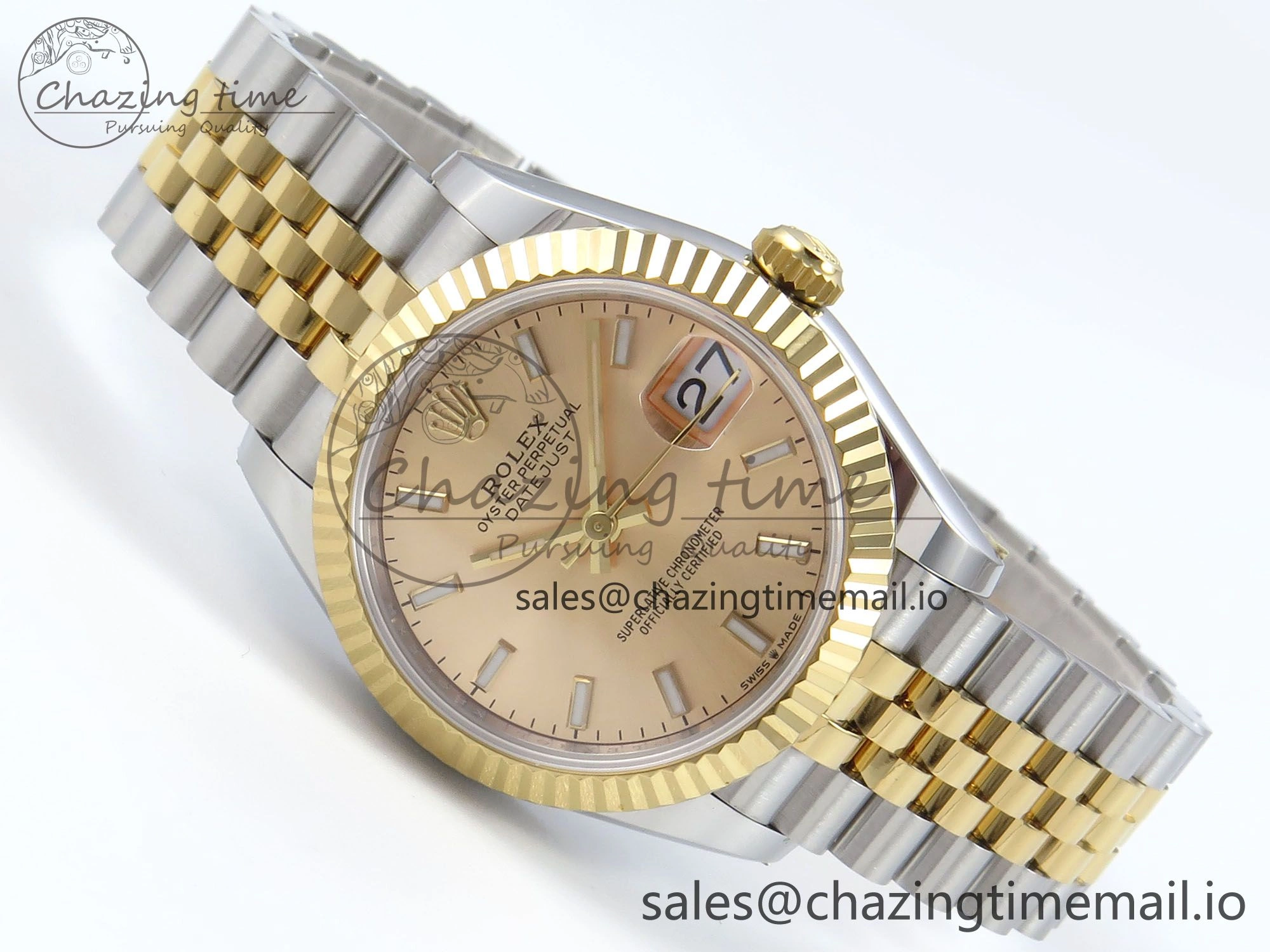DateJust 31 278273 ARF 1:1 Best Edition 904L Steel YG Dial Stick Marker on SS YG Jubilee Bracelet ETA 2688