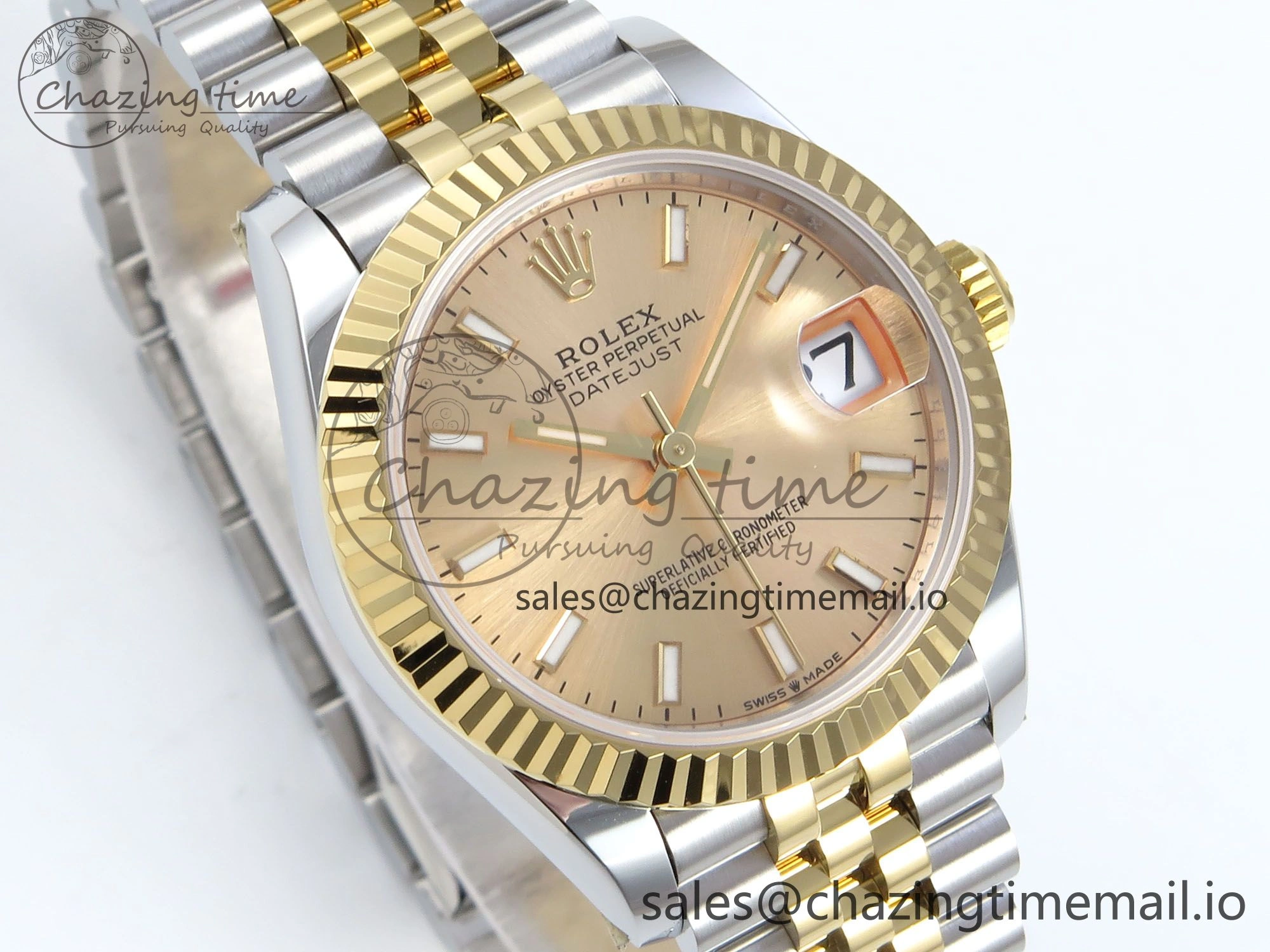 DateJust 31 278273 ARF 1:1 Best Edition 904L Steel YG Dial Stick Marker on SS YG Jubilee Bracelet ETA 2688