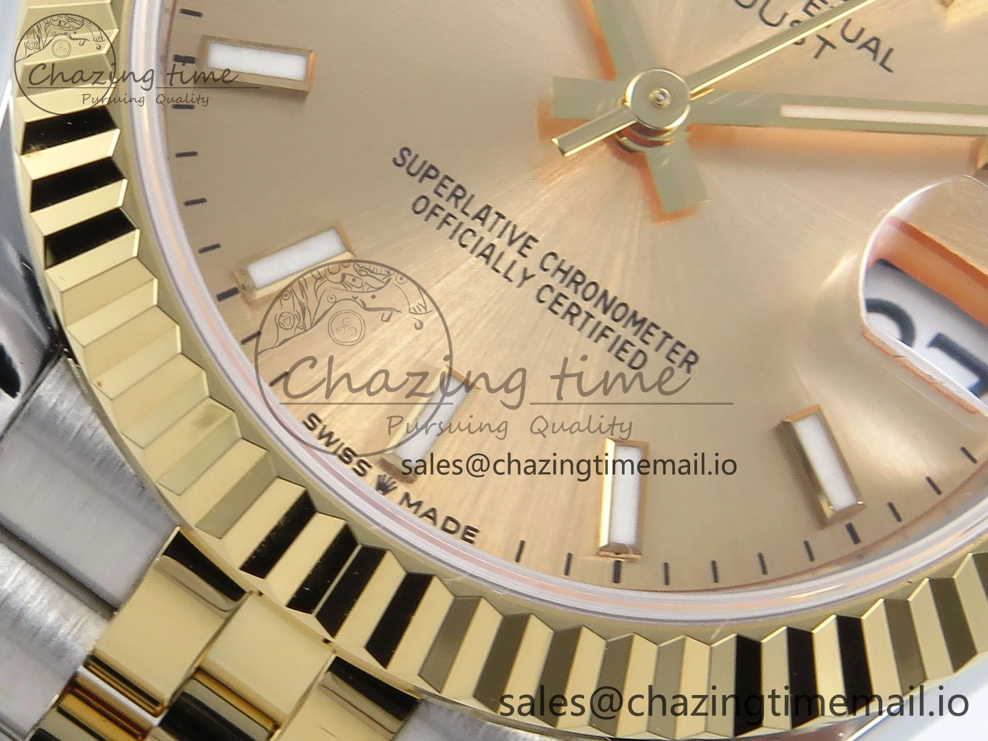 DateJust 31 278273 ARF 1:1 Best Edition 904L Steel YG Dial Stick Marker on SS YG Jubilee Bracelet ETA 2688