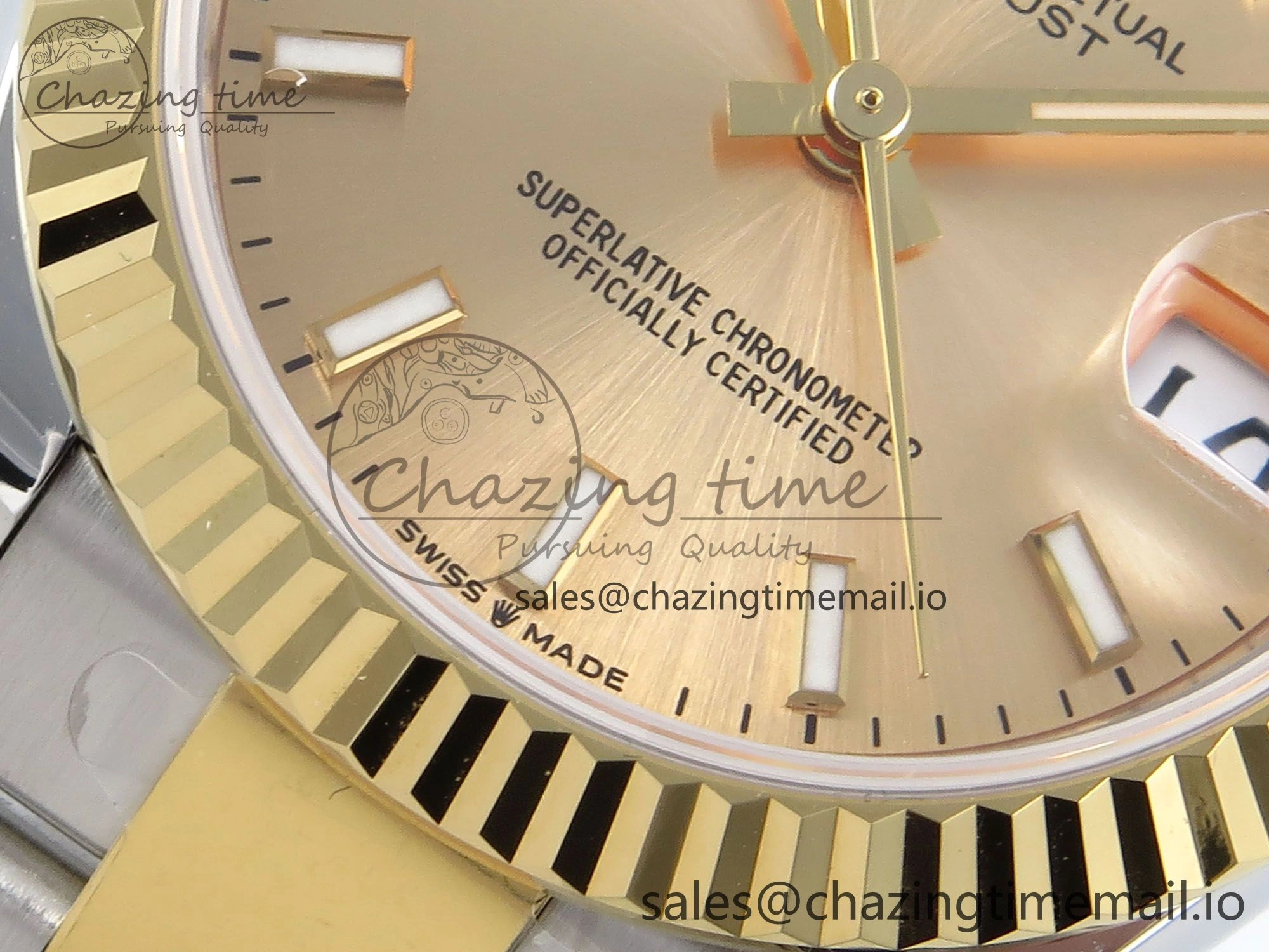 DateJust 31 278273 ARF 1:1 Best Edition 904L Steel YG Dial Stick Marker on SS YG Oyster Bracelet ETA 2688