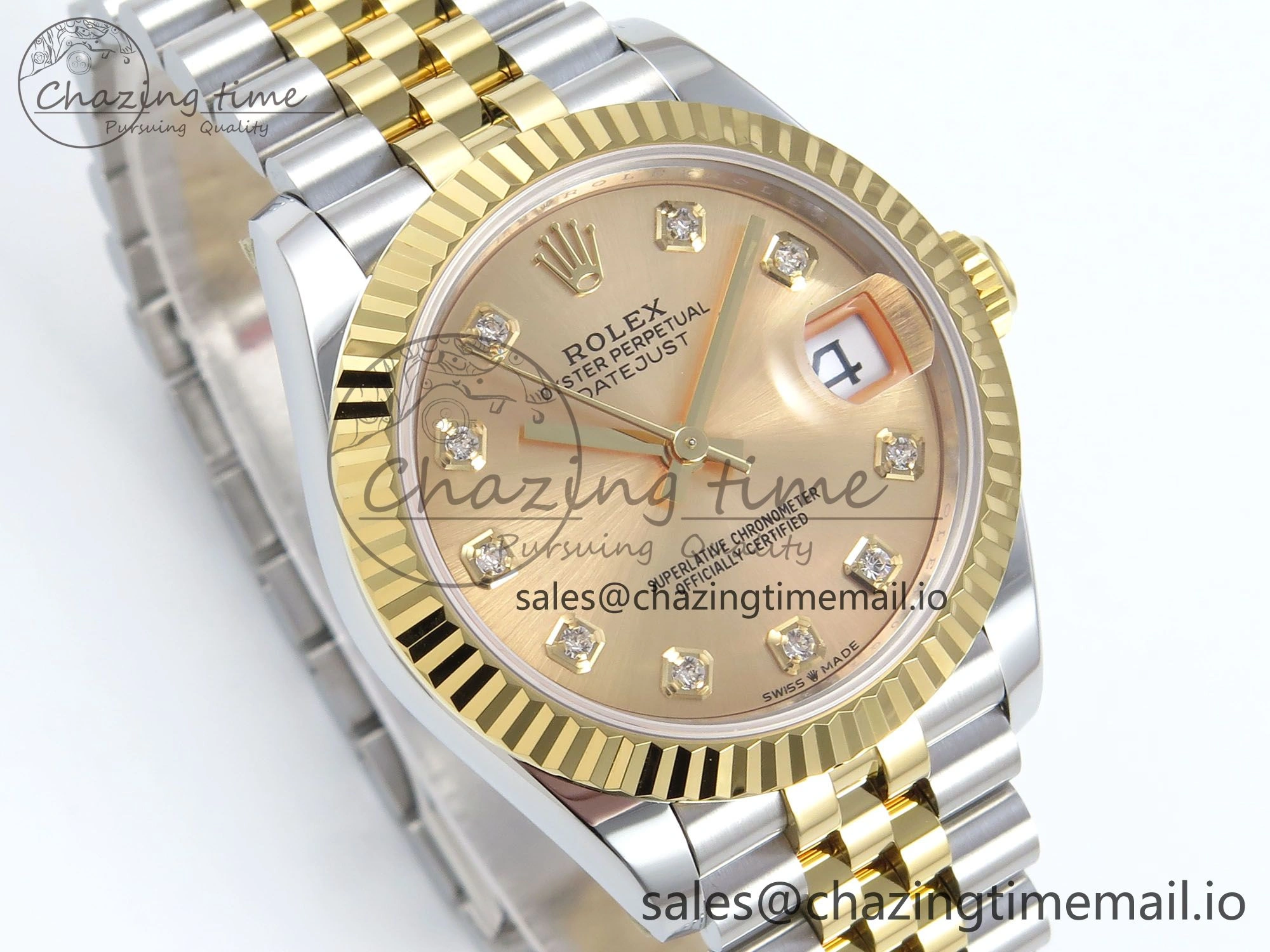DateJust 31 278273 ARF 1:1 Best Edition 904L Steel YG Diamonds Dial on SS YG Jubilee Bracelet ETA 2688
