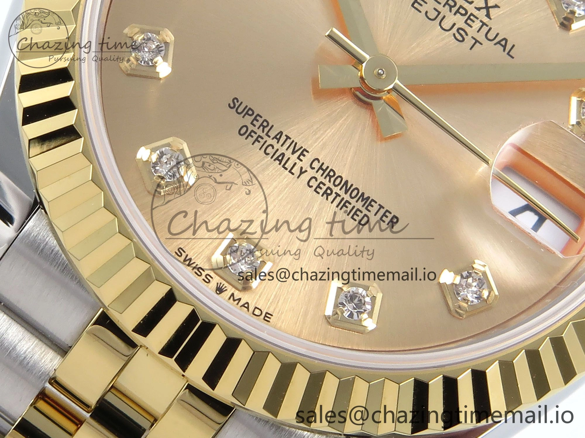 DateJust 31 278273 ARF 1:1 Best Edition 904L Steel YG Diamonds Dial on SS YG Jubilee Bracelet ETA 2688