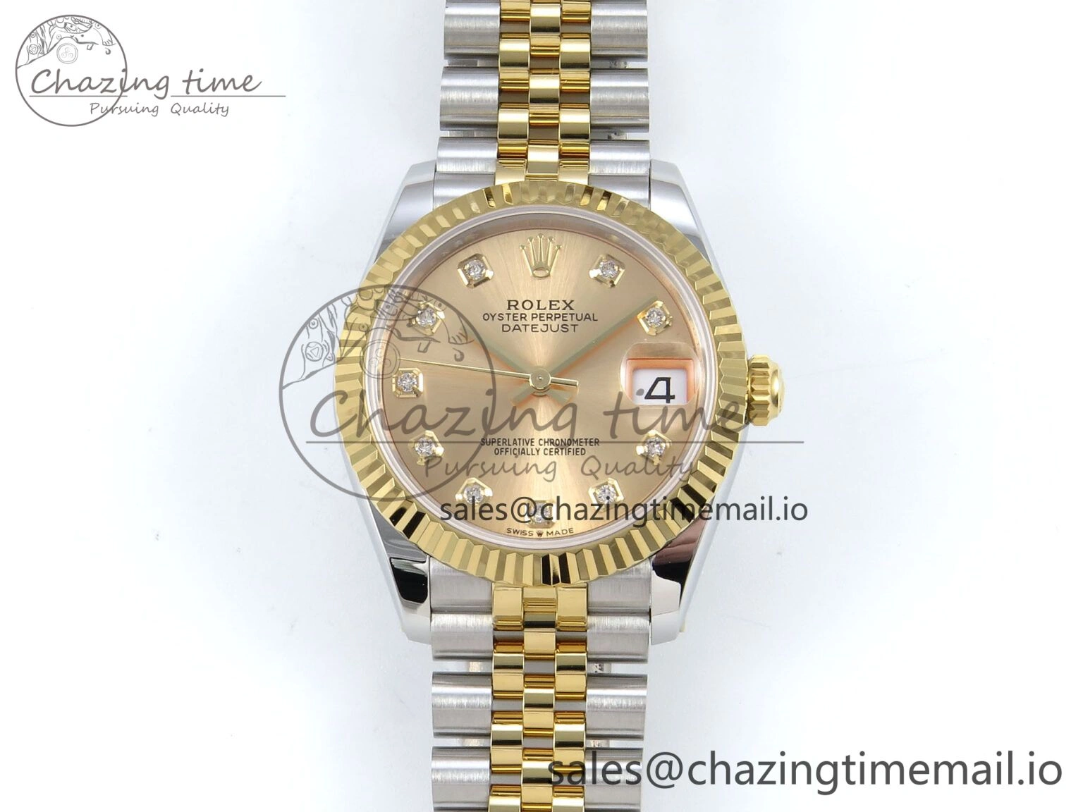 DateJust 31 278273 ARF 1:1 Best Edition 904L Steel YG Diamonds Dial on SS YG Jubilee Bracelet ETA 2688
