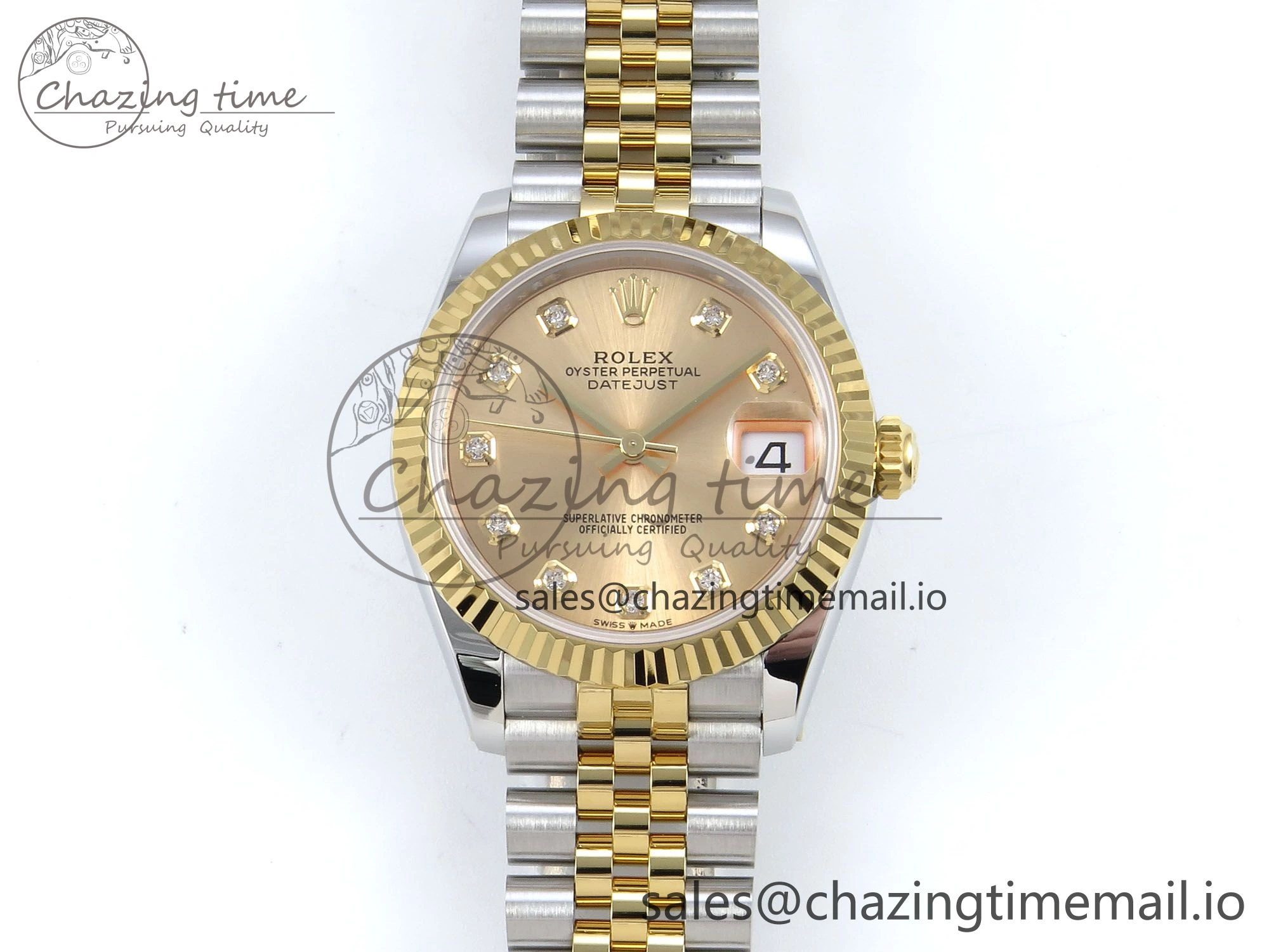 DateJust 31 278273 ARF 1:1 Best Edition 904L Steel YG Diamonds Dial on SS YG Jubilee Bracelet ETA 2688
