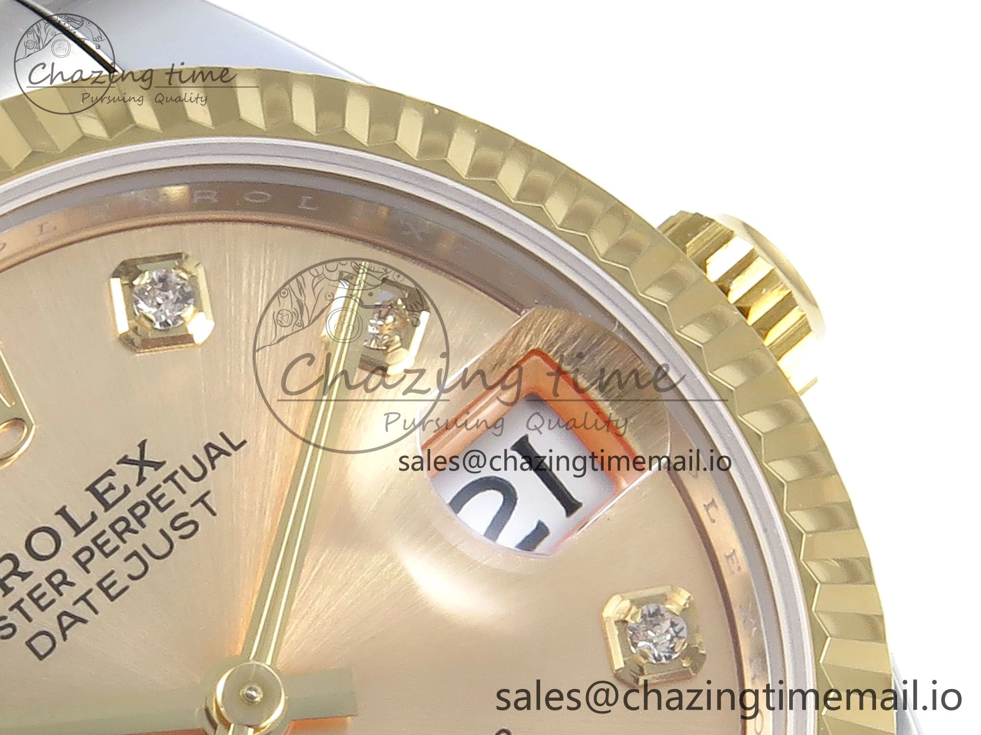 DateJust 31 278273 ARF 1:1 Best Edition 904L Steel YG Diamonds Dial on SS YG Oyster Bracelet ETA 2688