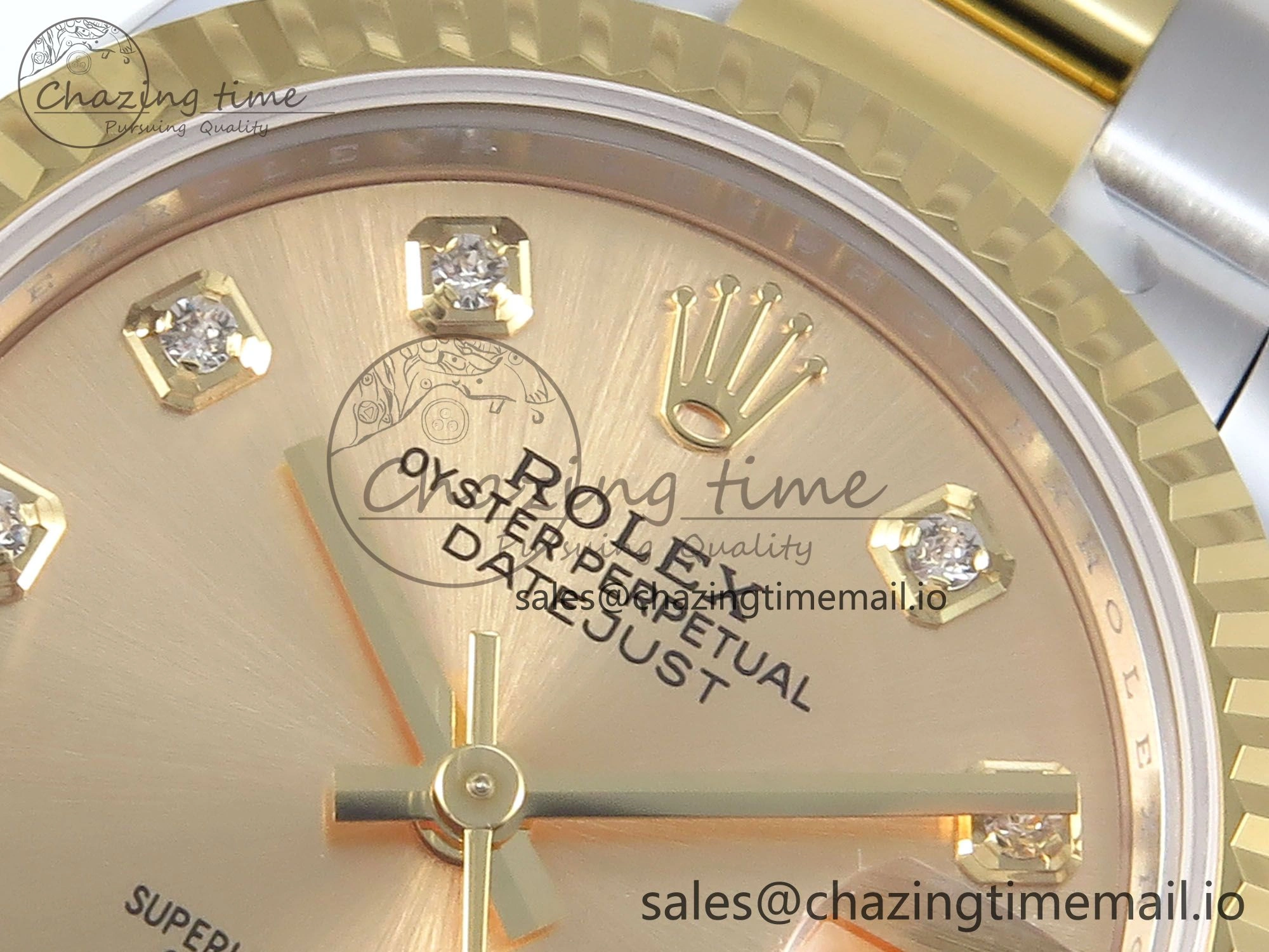 DateJust 31 278273 ARF 1:1 Best Edition 904L Steel YG Diamonds Dial on SS YG Oyster Bracelet ETA 2688