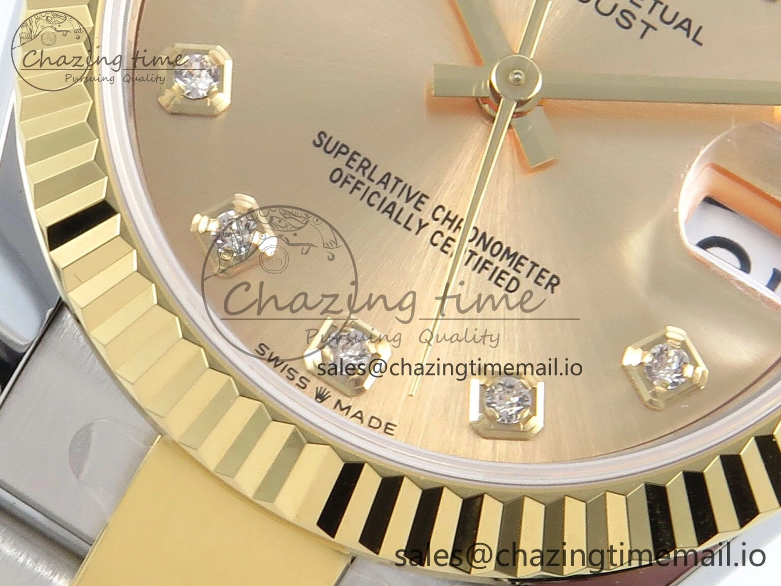 DateJust 31 278273 ARF 1:1 Best Edition 904L Steel YG Diamonds Dial on SS YG Oyster Bracelet ETA 2688